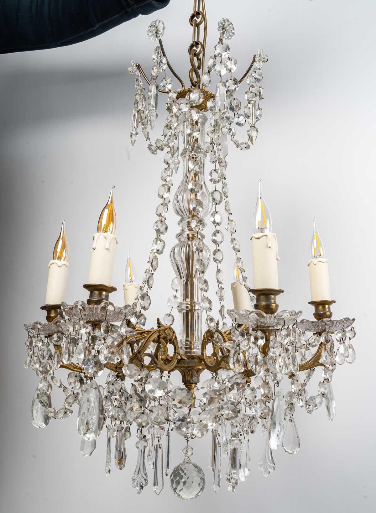 19th Century Baccarat crystal chandelier, 19th century