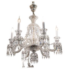 Baccarat Crystal Chandelier and Pair of Sconces, Napoleon III Style.
