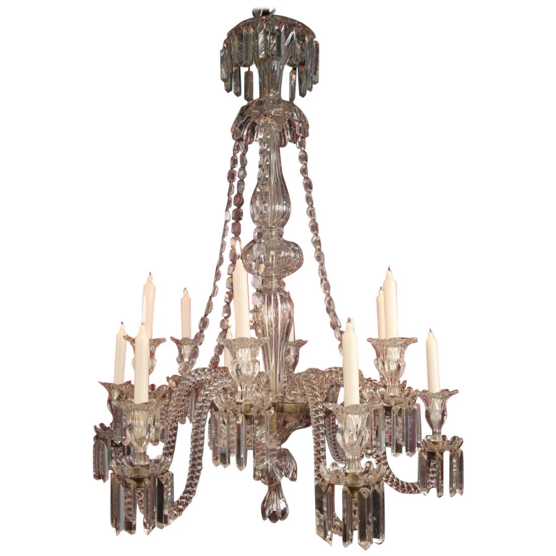 Baccarat Crystal Chandelier at 12 Lights 19th Century