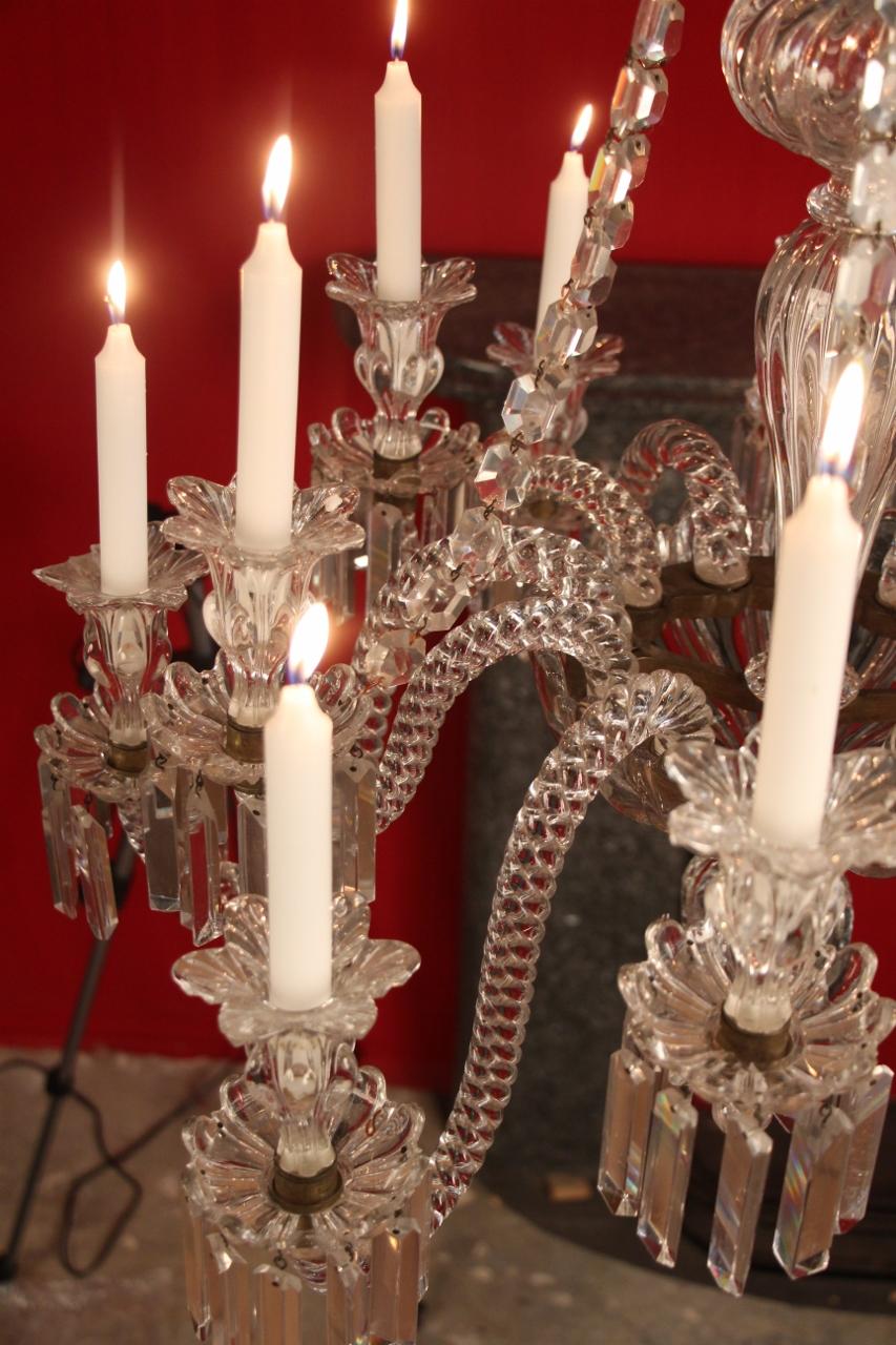 Baccarat Crystal Chandelier at 12 Lights 19th Century 7