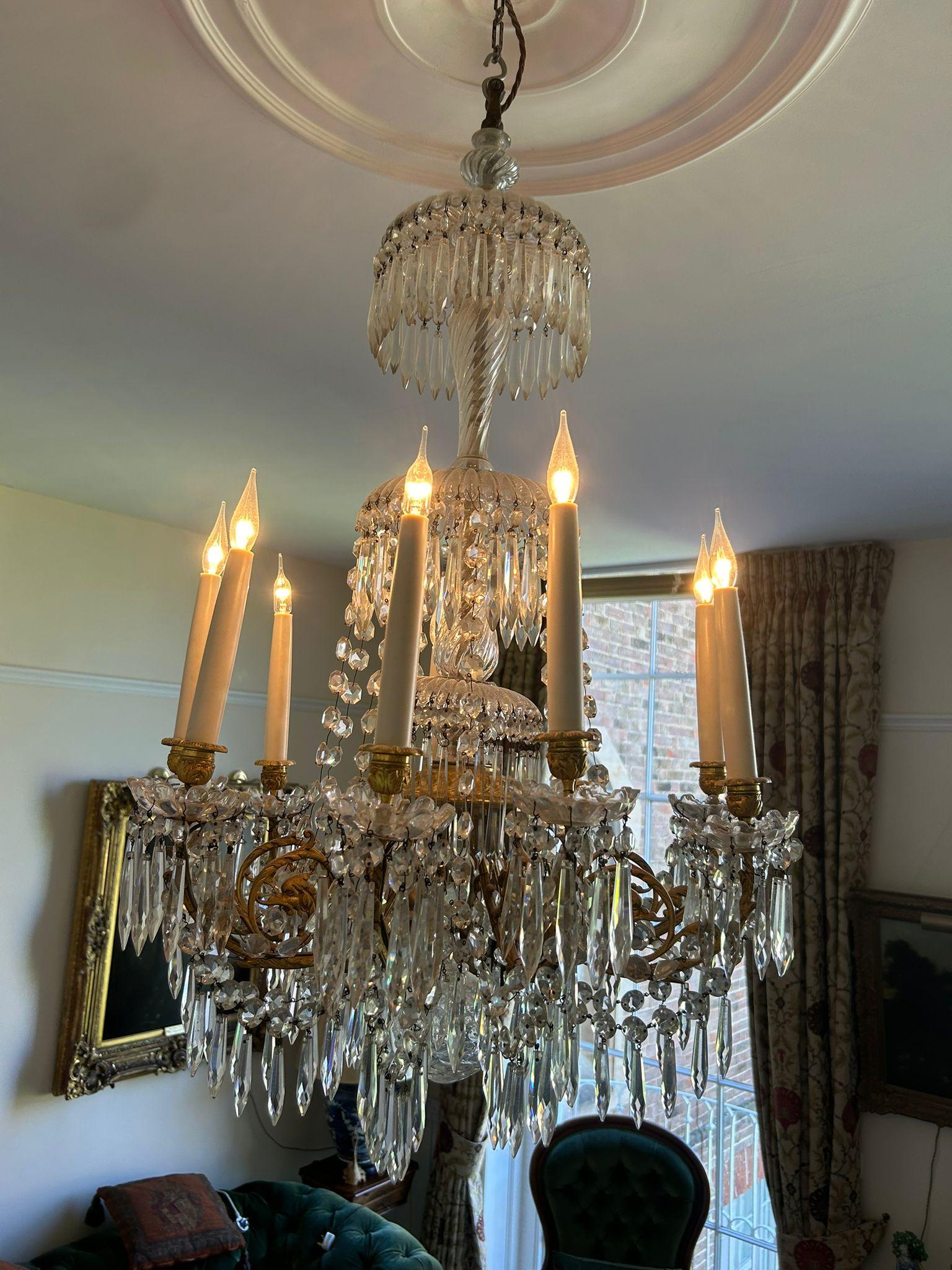 Baccarat Kristall Kronleuchter im Zustand „Hervorragend“ im Angebot in London, GB