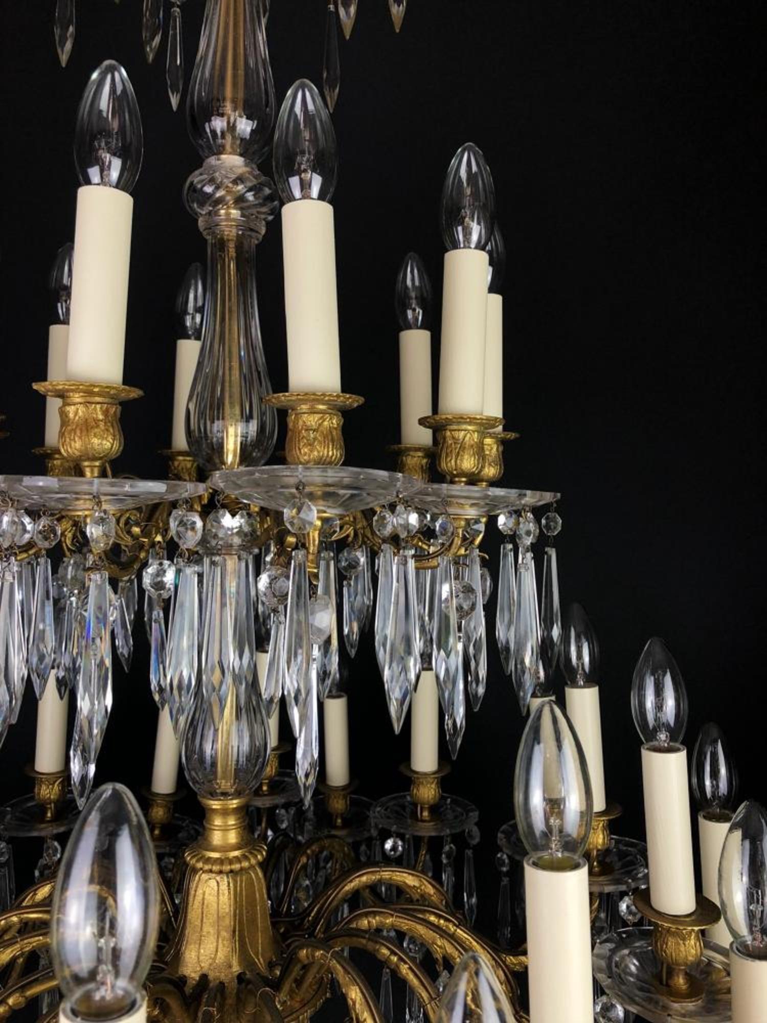 19th Century Baccarat Crystal Chandelier For Sale