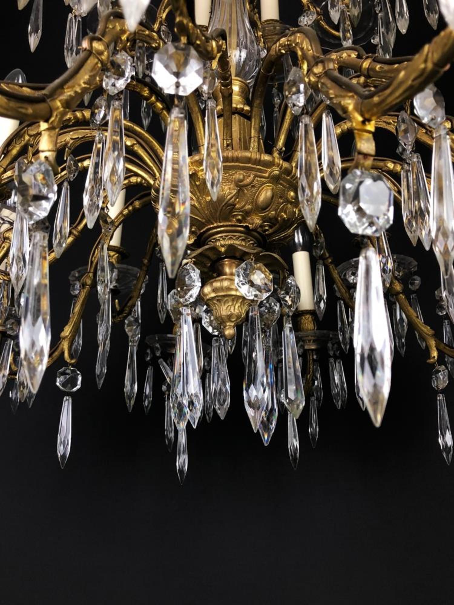 Lámpara de cristal de Baccarat Bronce en venta