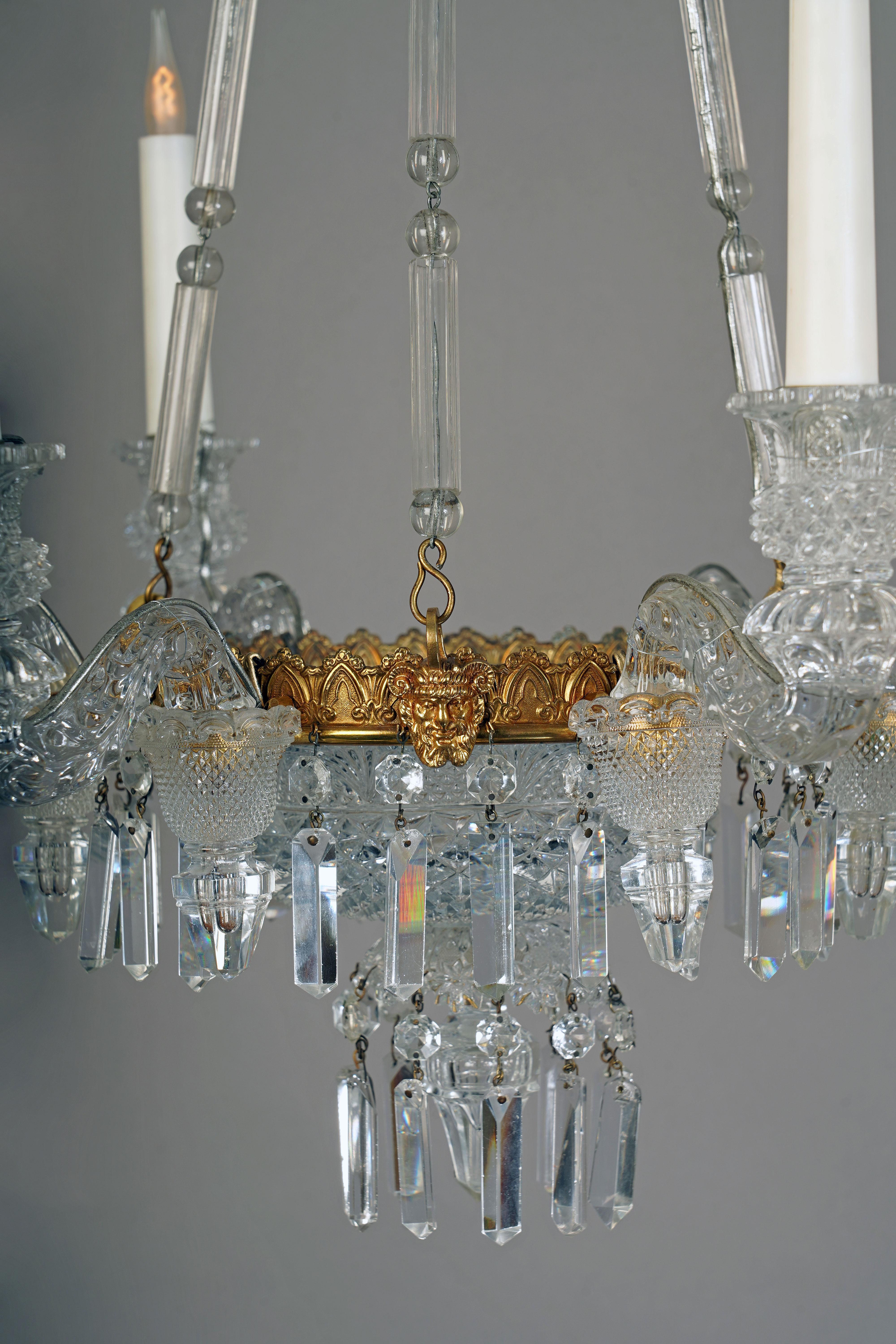 French Baccarat, Crystal Chandelier, France, circa 1825 For Sale