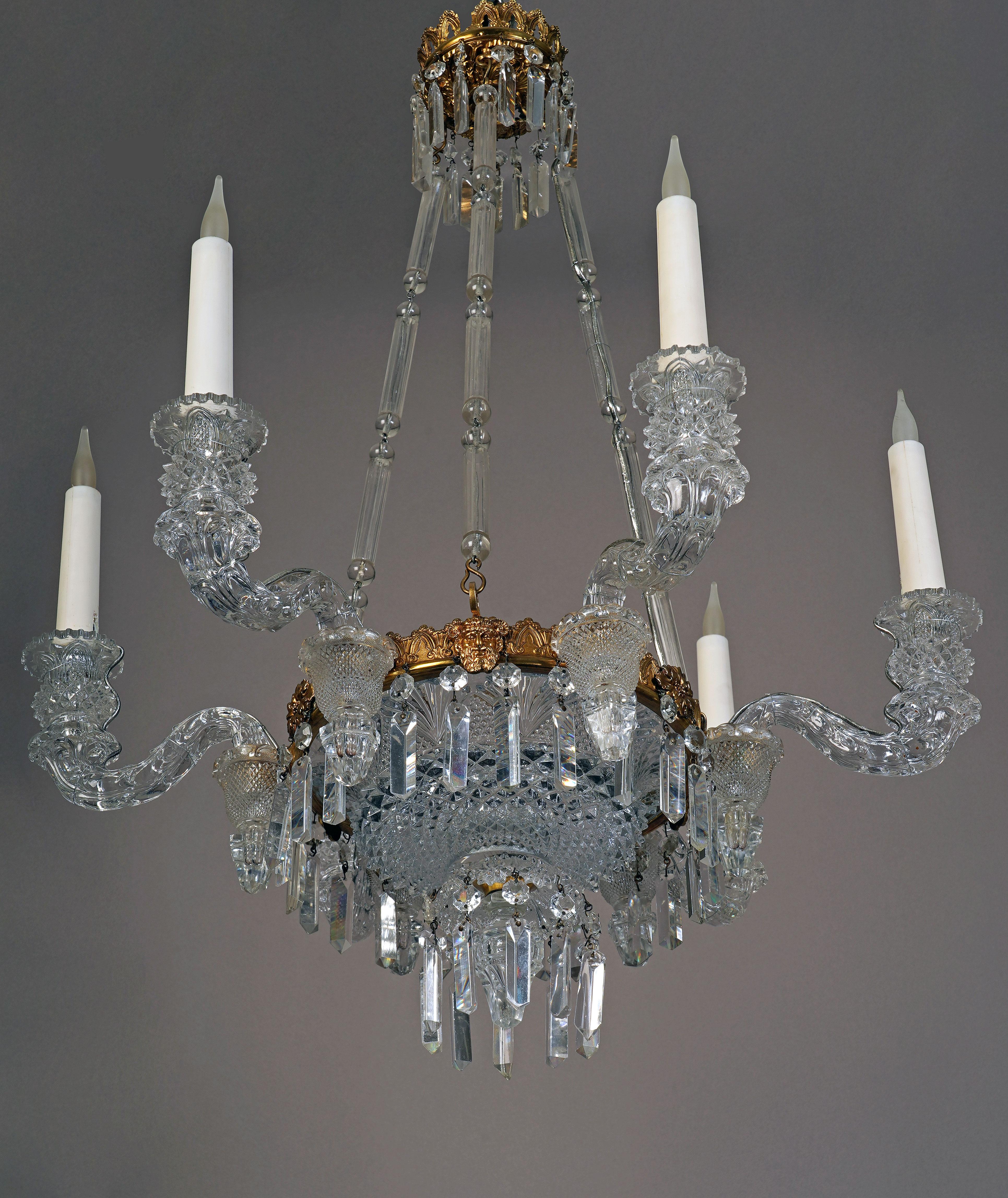 Baccarat, Crystal Chandelier, France, circa 1825 In Fair Condition For Sale In PARIS, FR