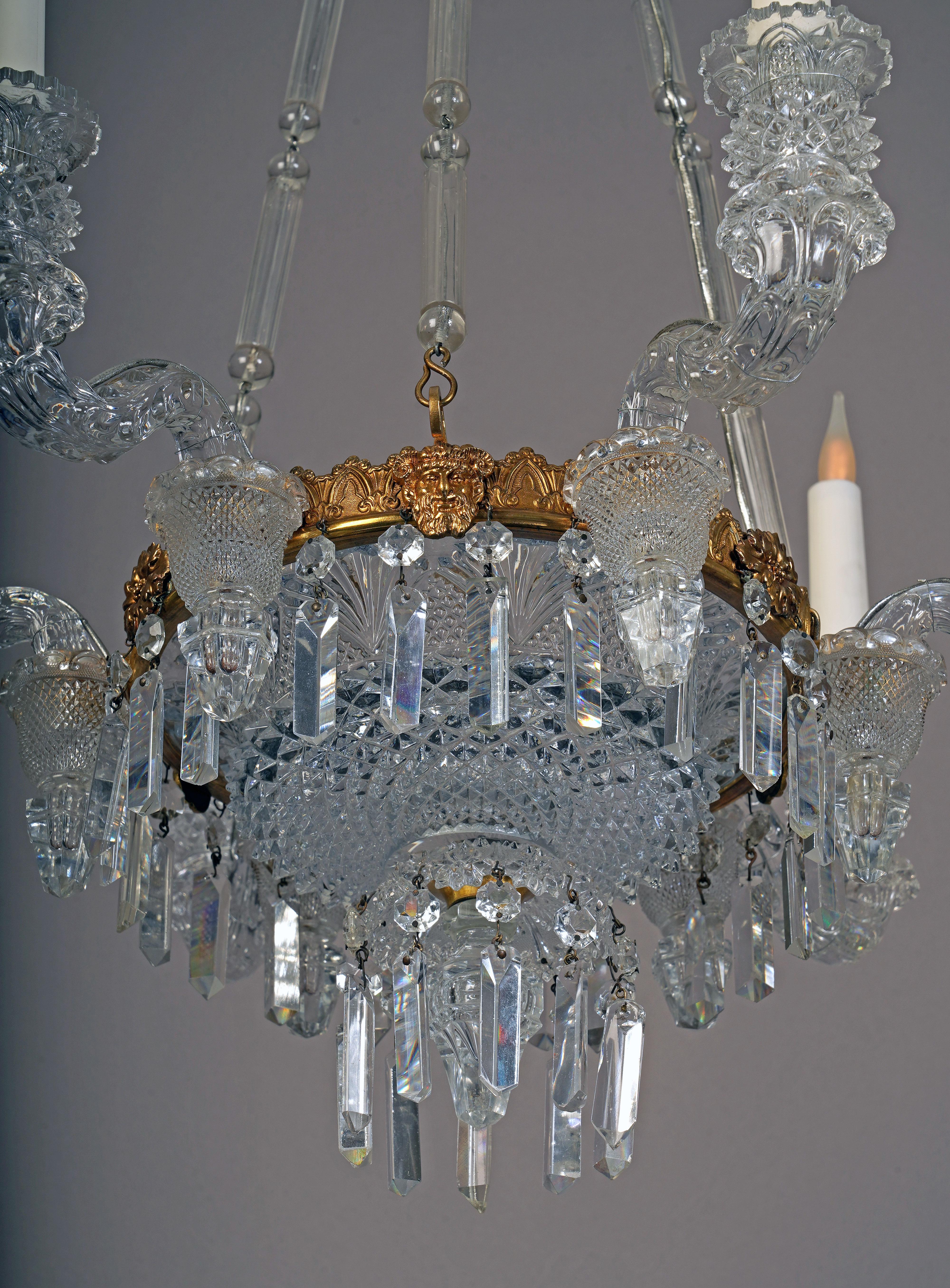 Early 19th Century Baccarat, Crystal Chandelier, France, circa 1825 For Sale