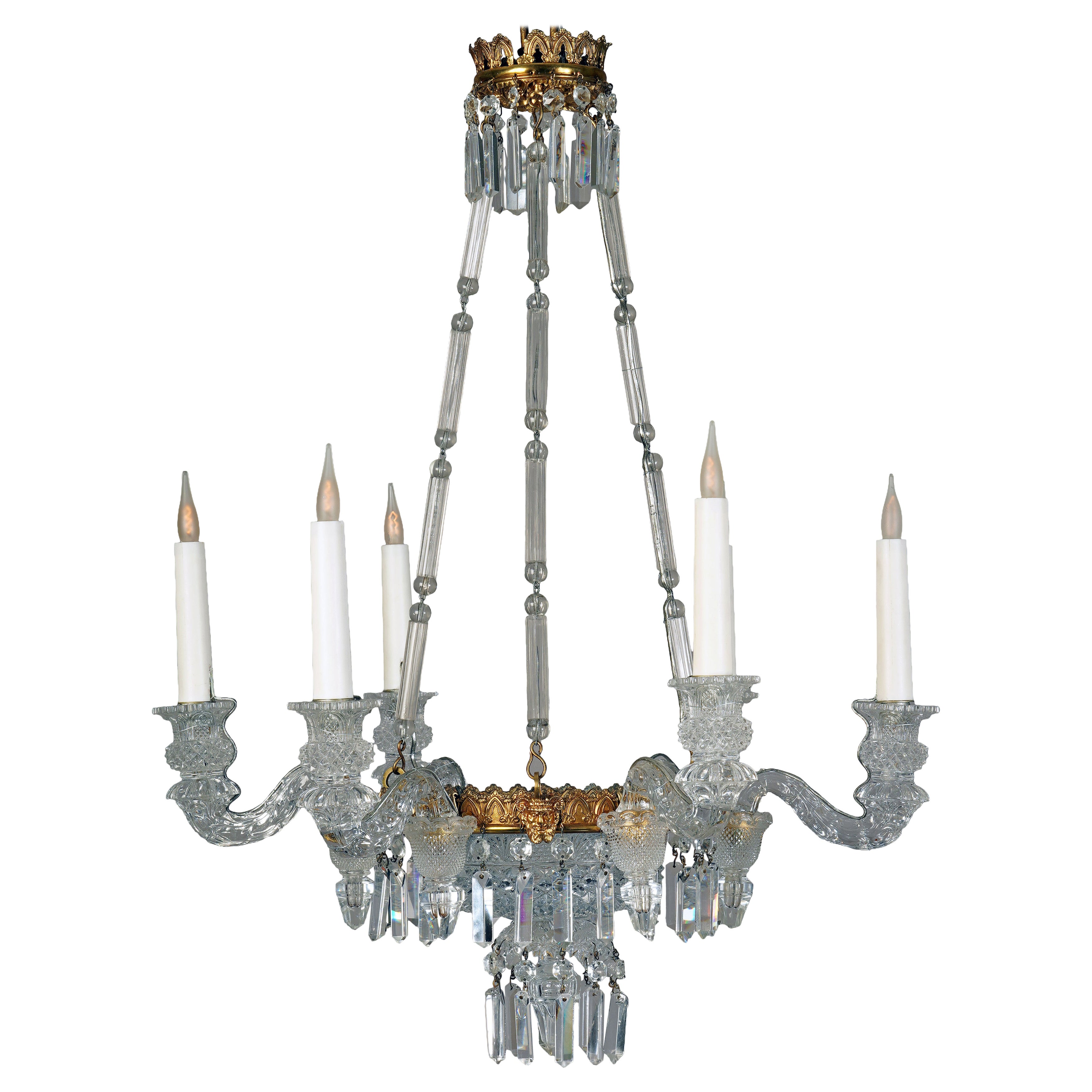 Baccarat, Crystal Chandelier, France, circa 1825 For Sale