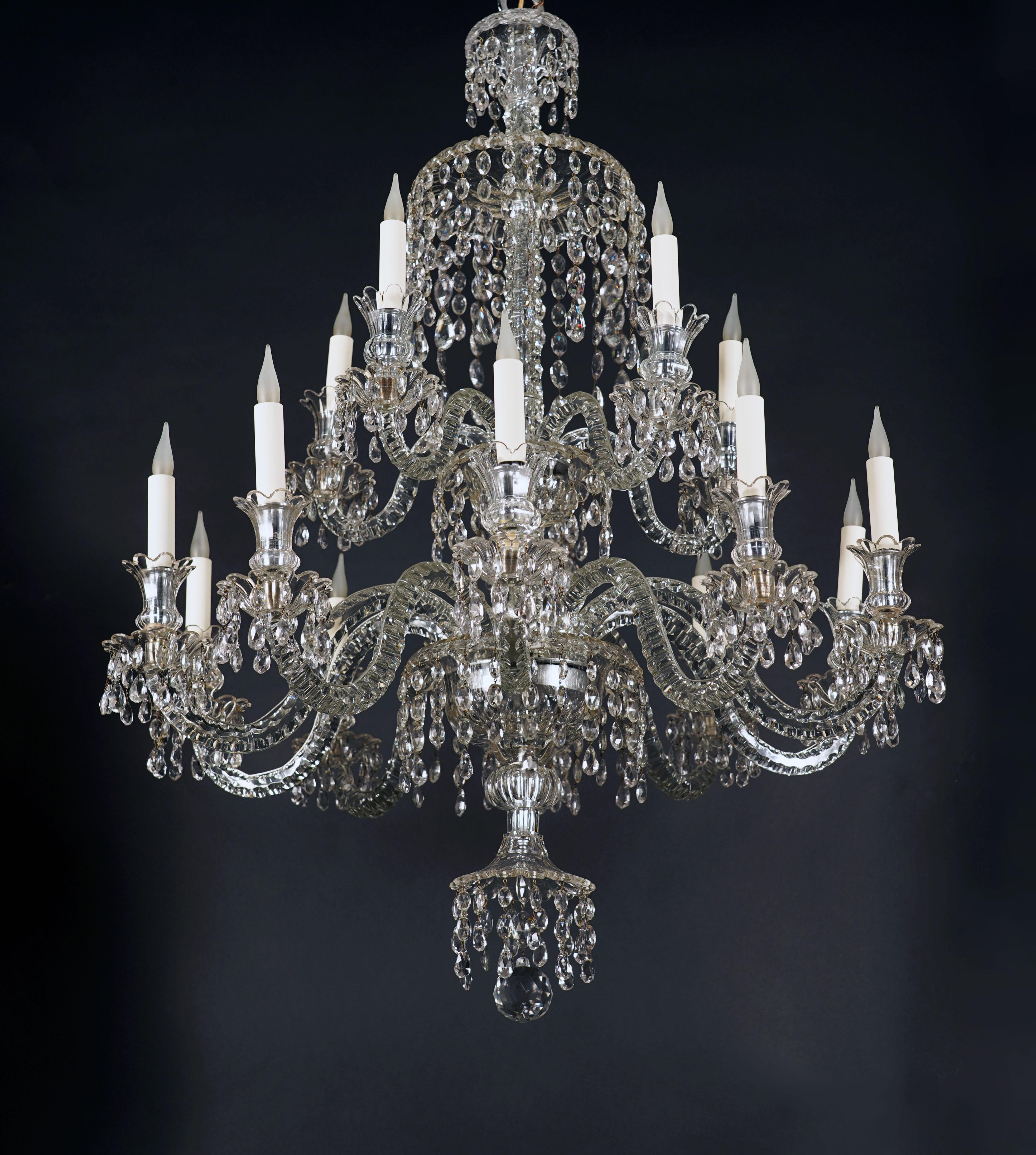 Fine XIX secolo Lampadario di cristallo Baccarat, Francia, circa 1890 in vendita