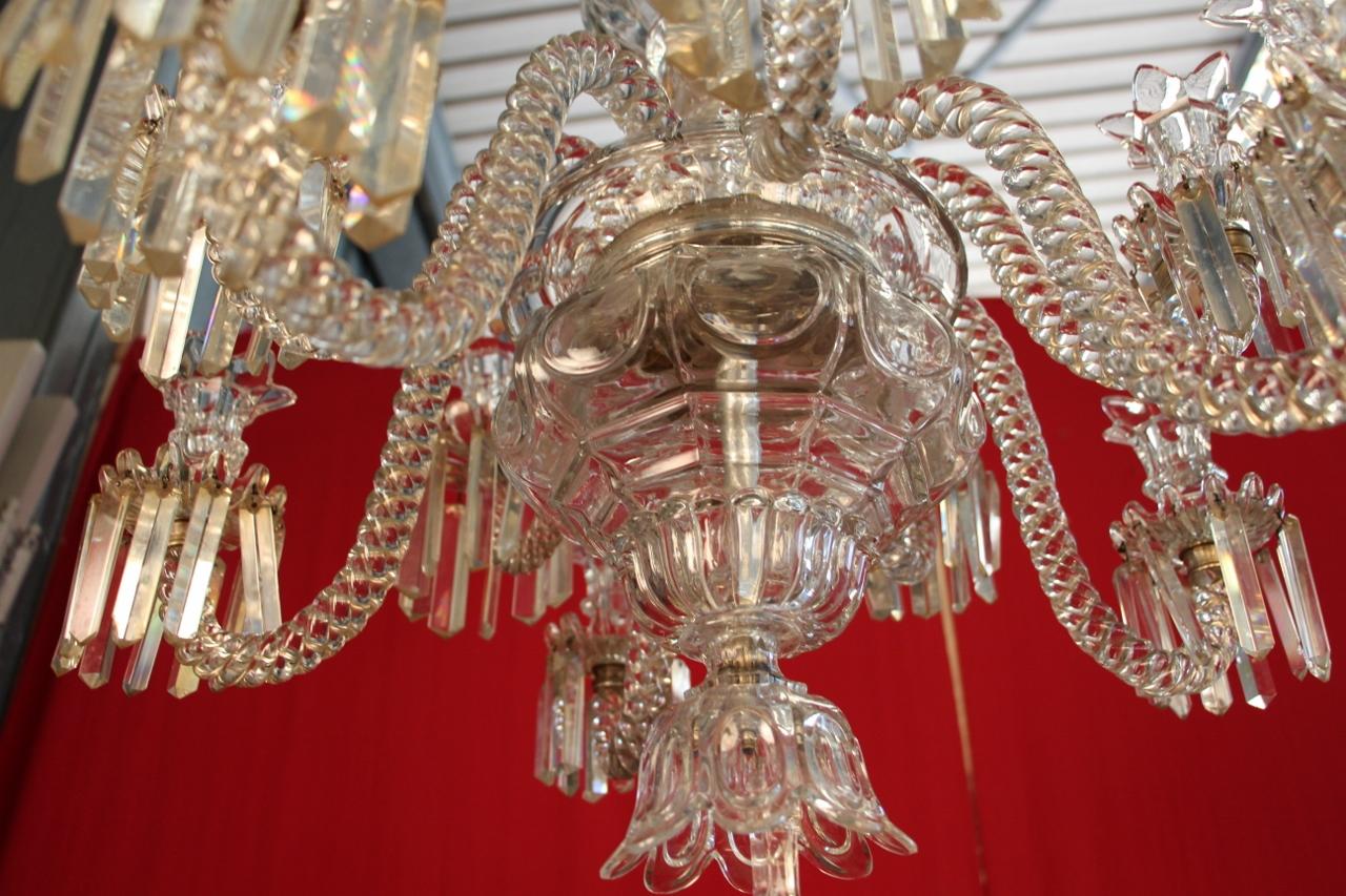 Baccarat Crystal Chandelier with 10 Branches Baccarat Chandelier In Good Condition In charmes, FR