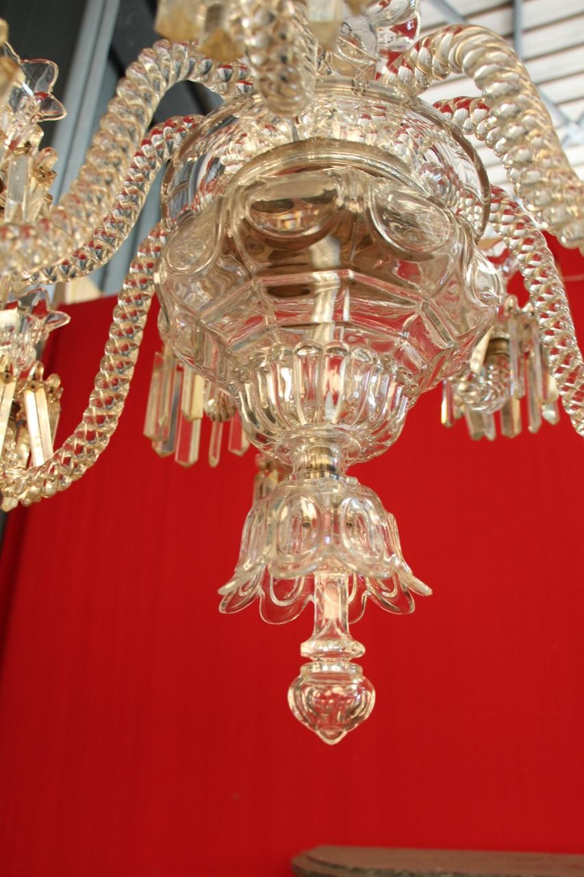 20th Century Baccarat Crystal Chandelier with 10 Branches Baccarat Chandelier