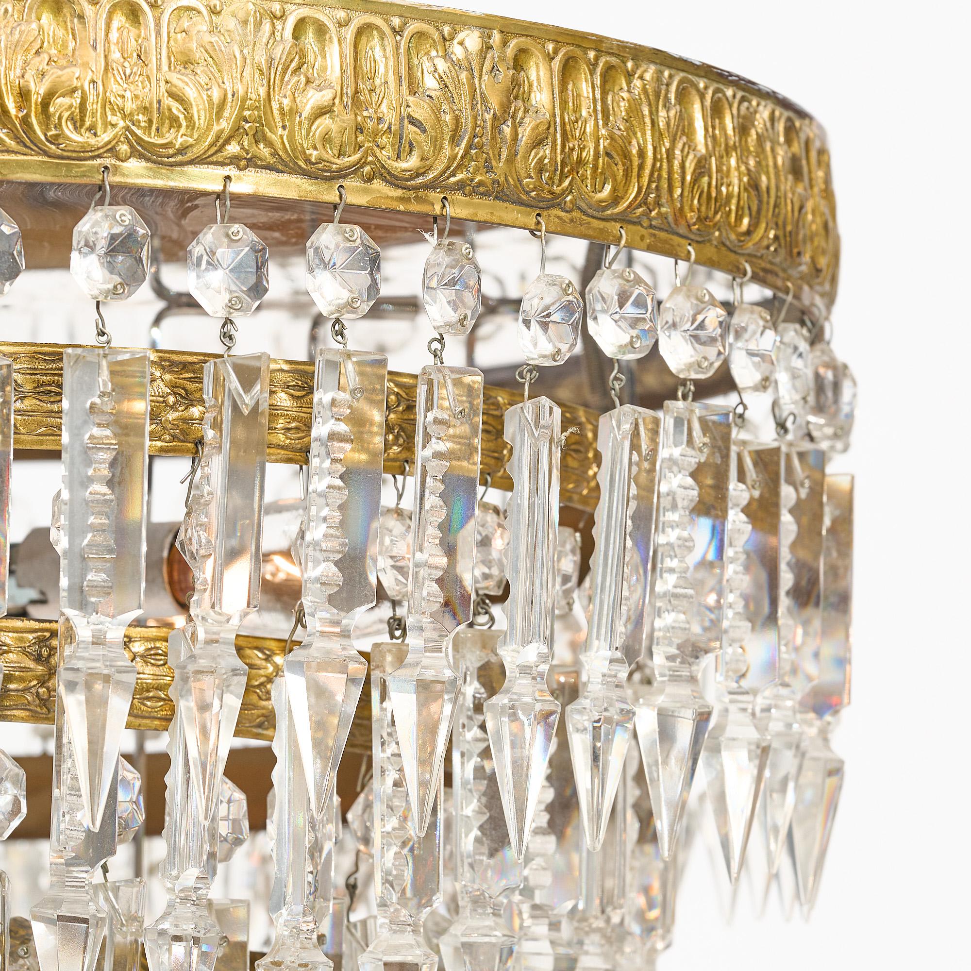 Art Deco Baccarat Crystal Chandeliers For Sale
