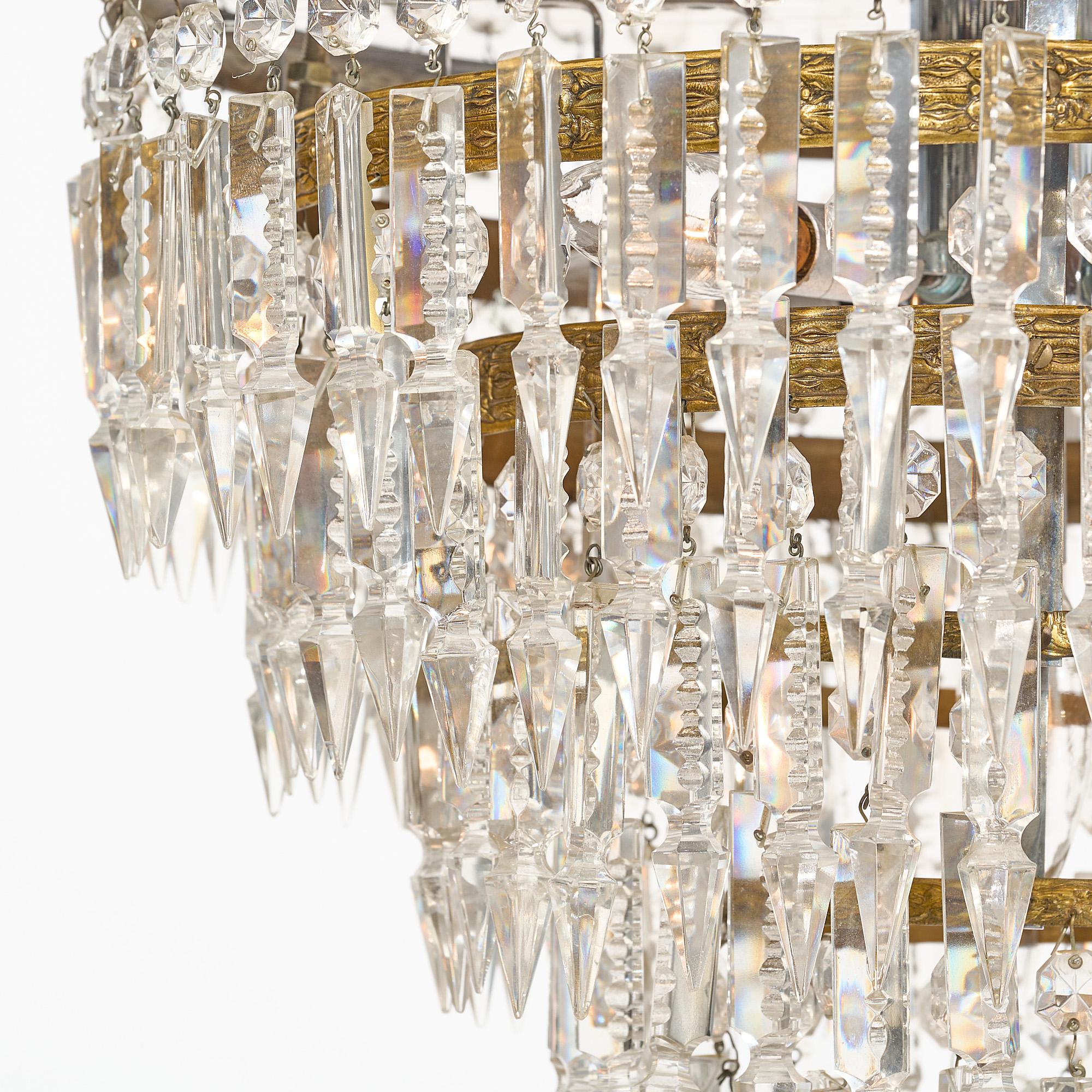 Early 20th Century Baccarat Crystal Chandeliers For Sale