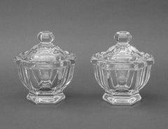 Baccarat Crystal Covered Compotes, Pair