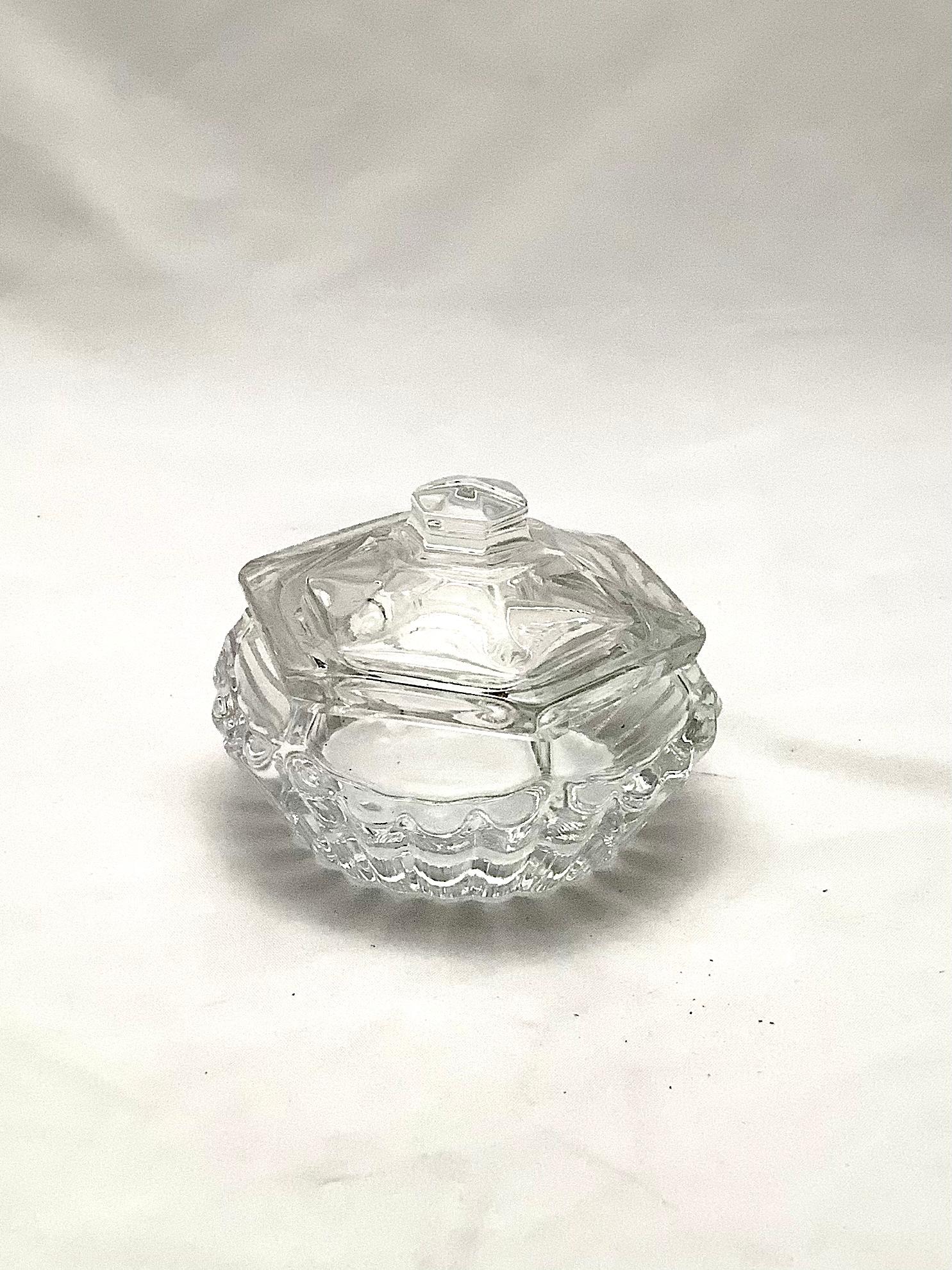 French Baccarat Crystal Covered Dish, 20th Century For Sale