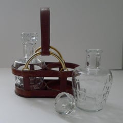 Baccarat Crystal Decanter holder, Hermès, Paris, circa 1955, designed by Jacques