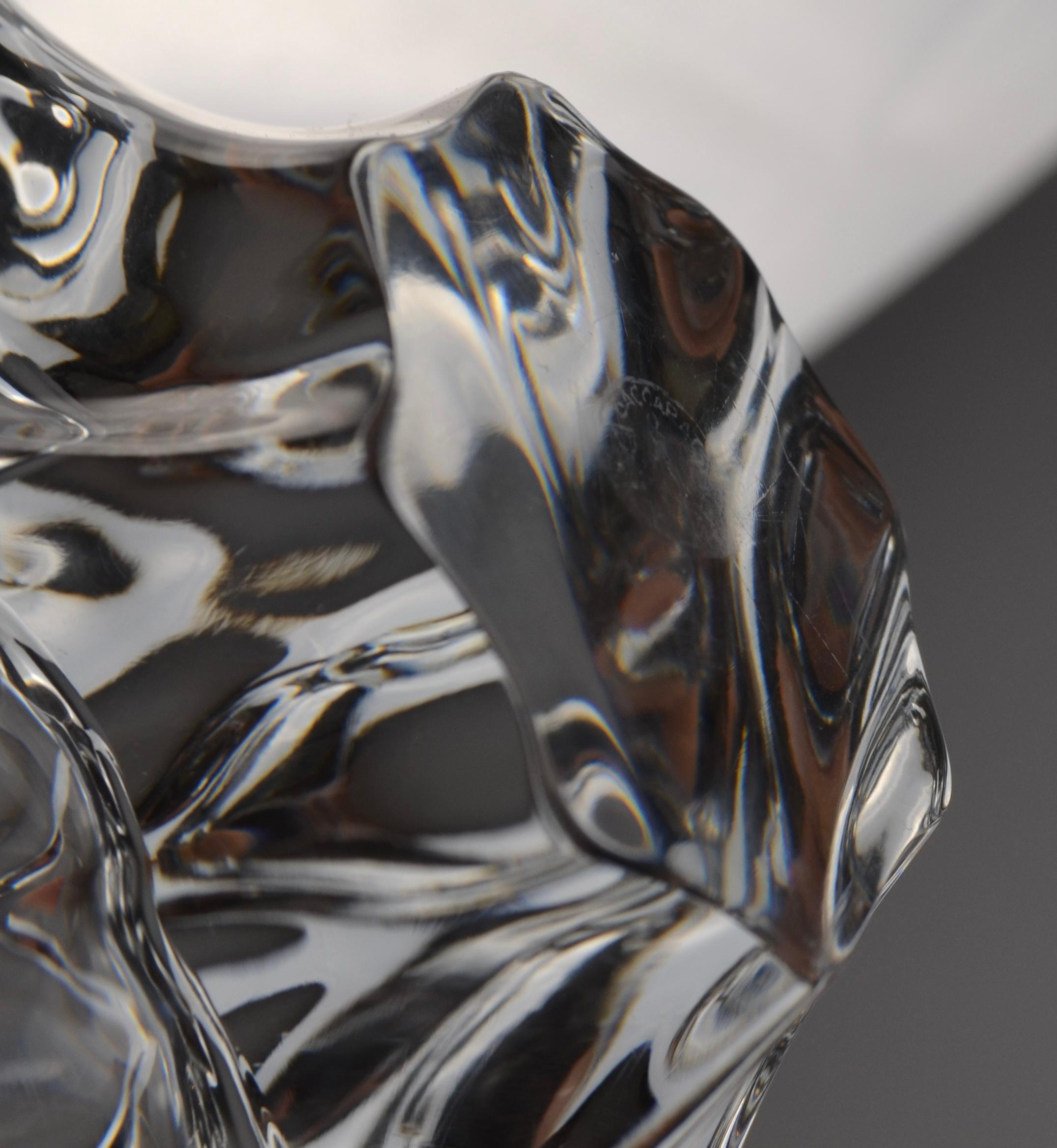 Baccarat Kristallschale / Dekorative Schale, Frankreich, signiert (Ende des 20. Jahrhunderts) im Angebot