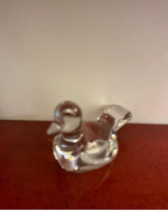 Baccarat Crystal Dove Figurine Paperweight, French Art Glass