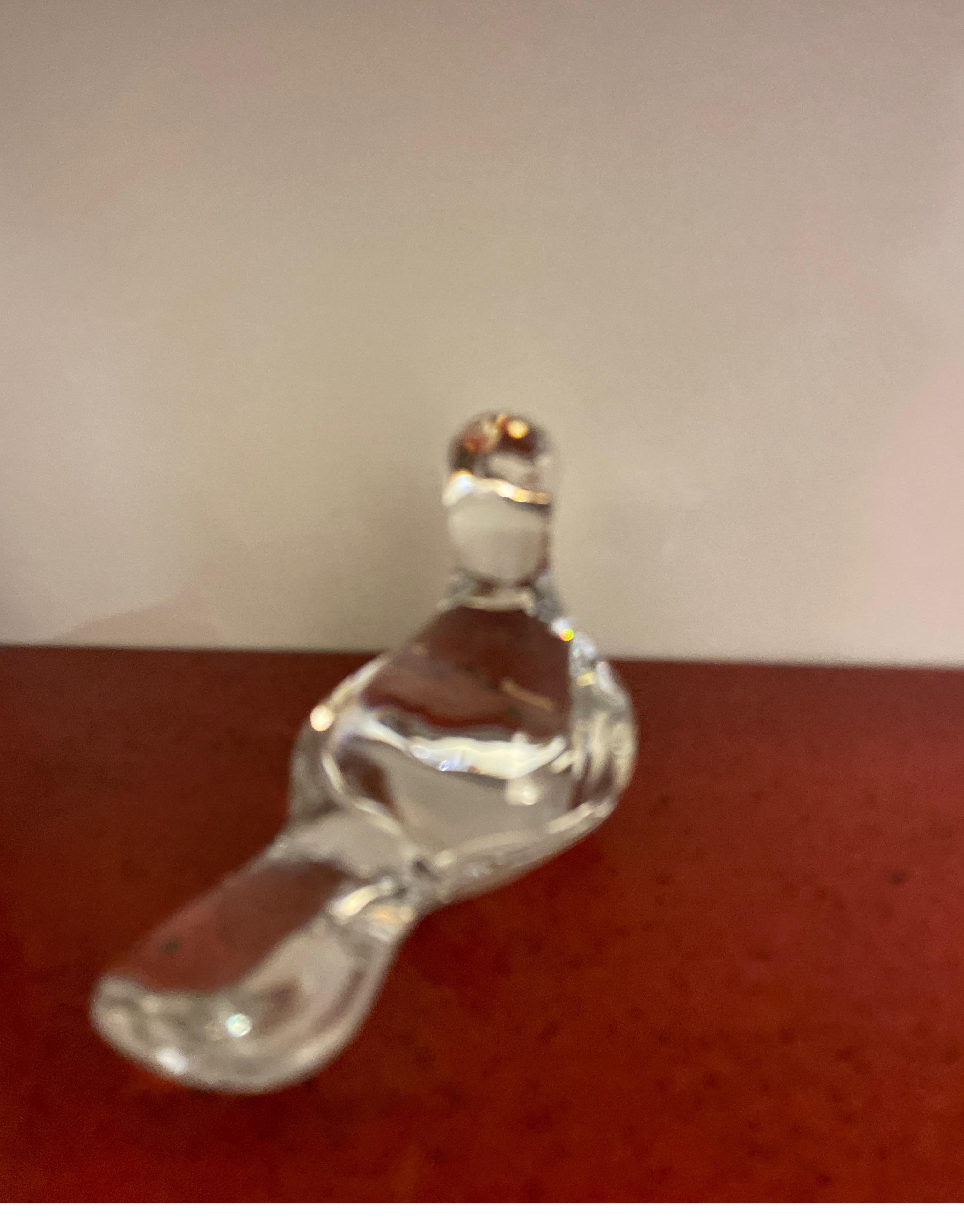 French Baccarat Crystal Dove Figurine / Paperweight For Sale