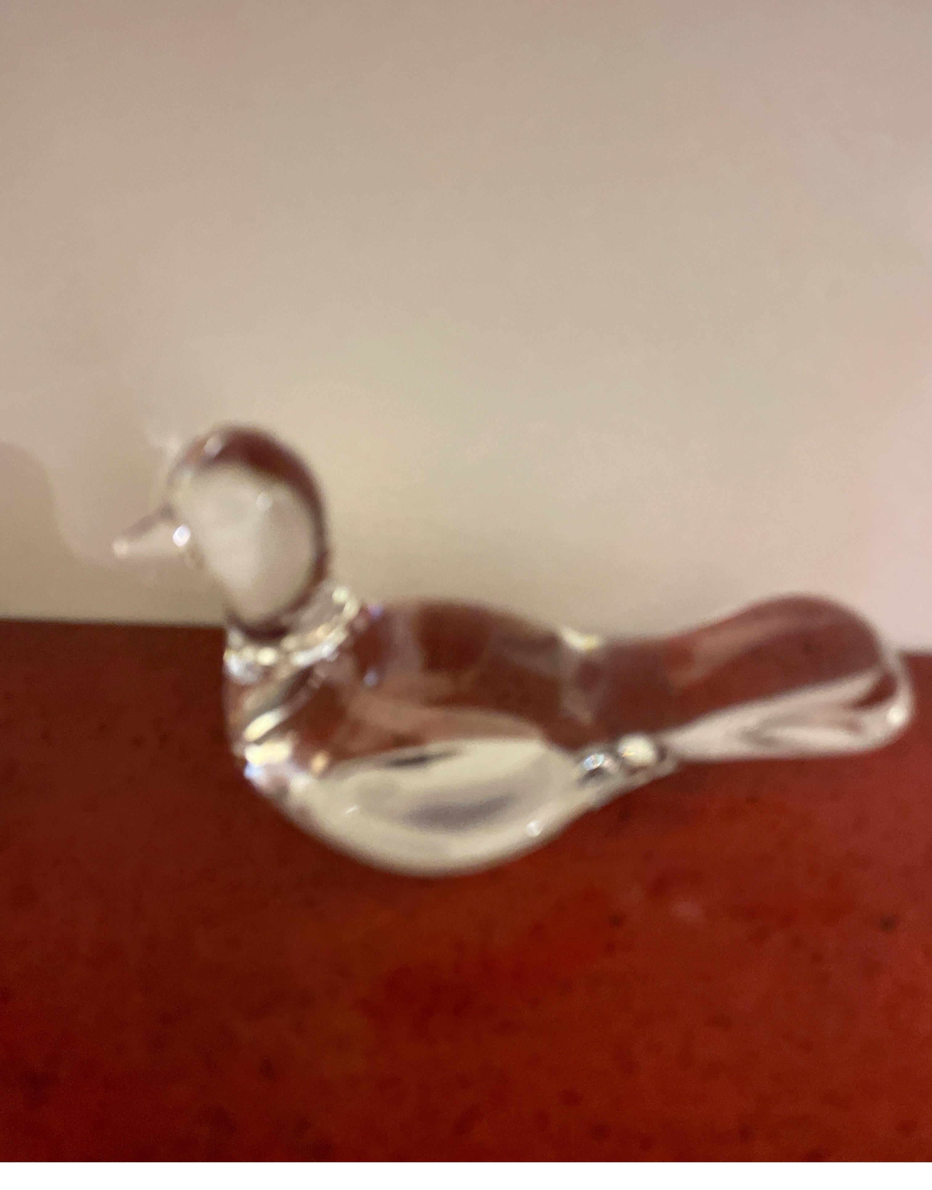 20th Century Baccarat Crystal Dove Figurine / Paperweight For Sale