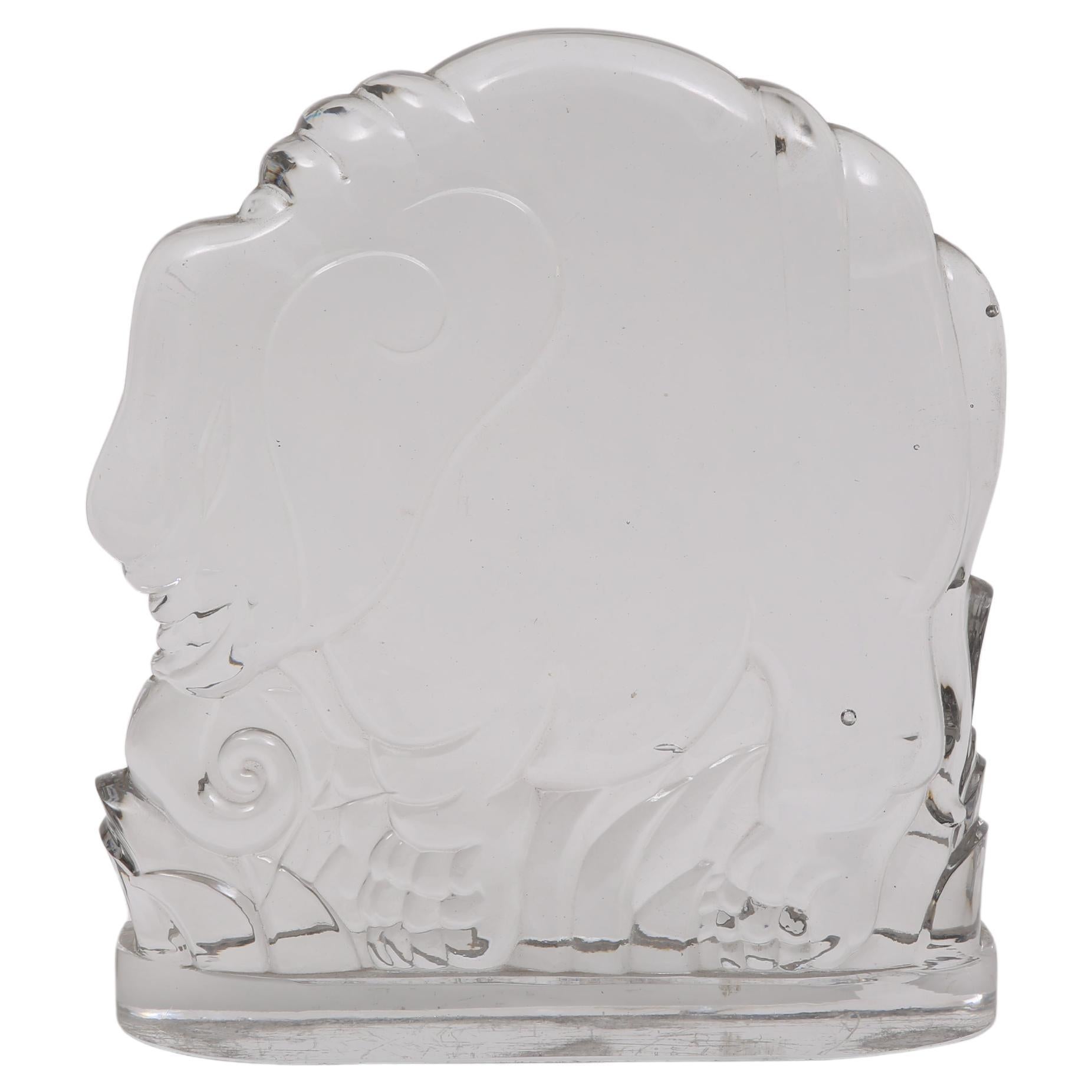 Elefantenfigur aus Baccarat-Kristall