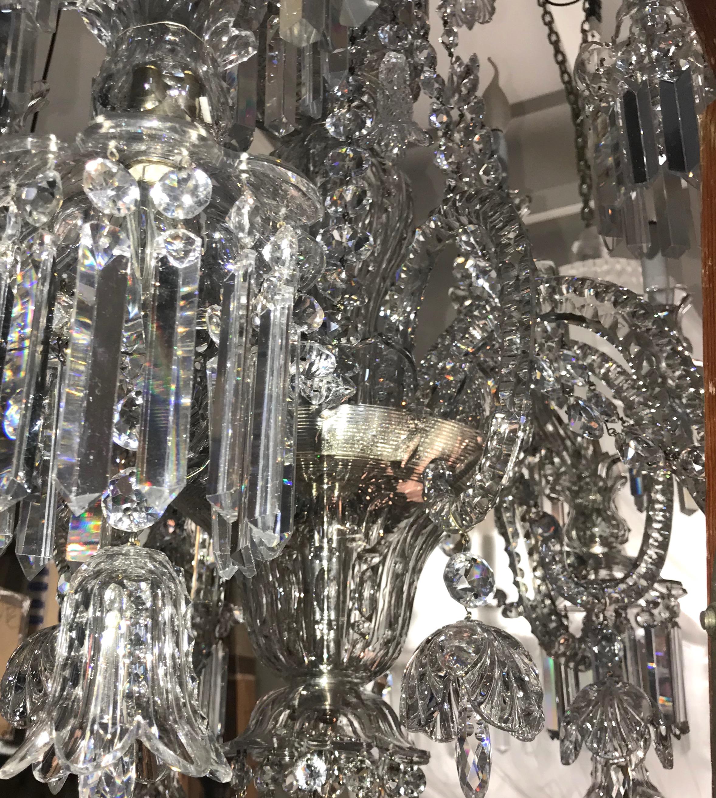 Baccarat Crystal Exceptional Chandelier, France, Early 19th Century For Sale 7