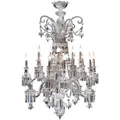 Baccarat Crystal Exceptional Chandelier, France, Early 19th Century