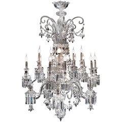 Baccarat Crystal Exceptional Chandelier, France, Early 19th Century