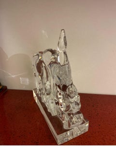 Baccarat Crystal Gazelle Sculpture, French Art Deco, 20th Century