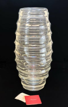 Baccarat Crystal Glass Circumference Vase by Vicente Wolf