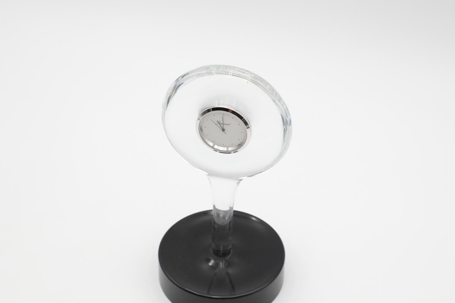 Baccarat Crystal Hypnos Pendulette Table Clock, France For Sale 5