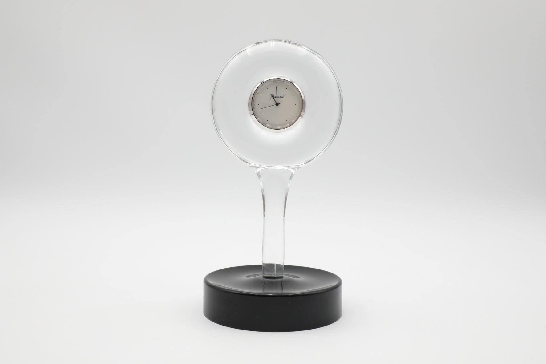 Baccarat Crystal Hypnos Pendulette Table Clock, France For Sale 3