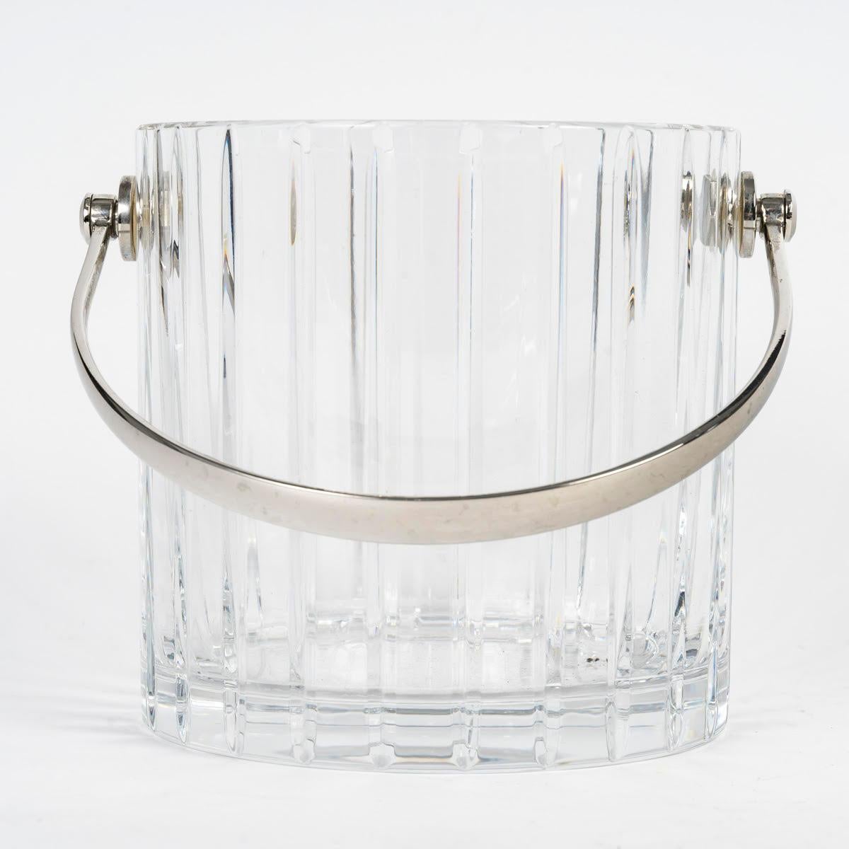 Baccarat Crystal Ice Bucket, 1950, Signed Baccarat. In Good Condition In Saint-Ouen, FR