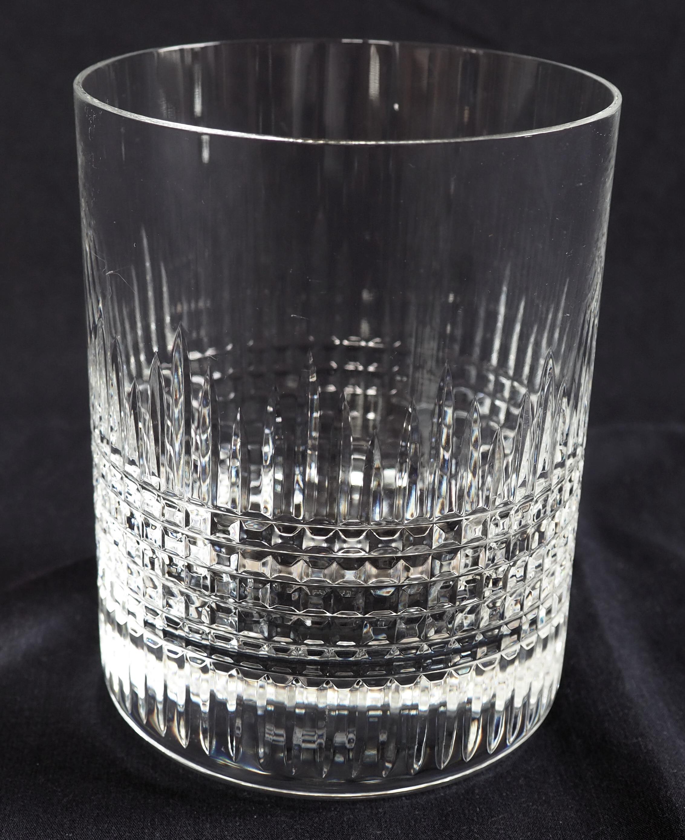 French Baccarat crystal ice bucket - Nancy cut pattern - signed For Sale