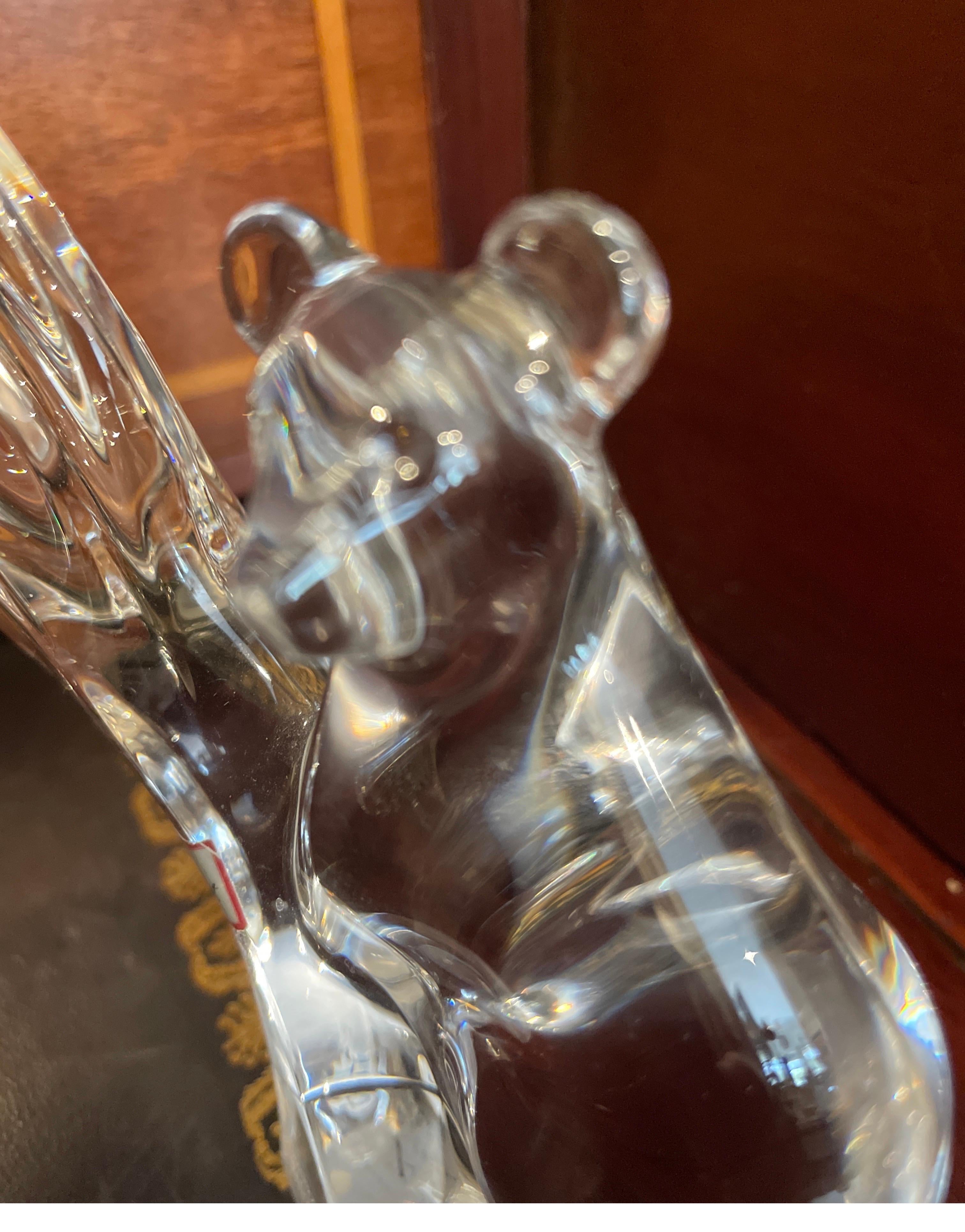 20th Century Baccarat Crystal Koala Bear Figurine For Sale