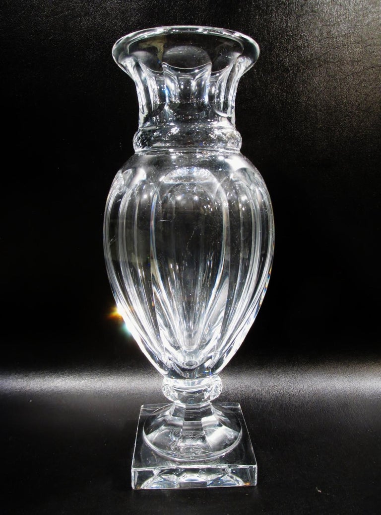 Baccarat Crystal Large Harcourt Amphora Vase Marie Louise at