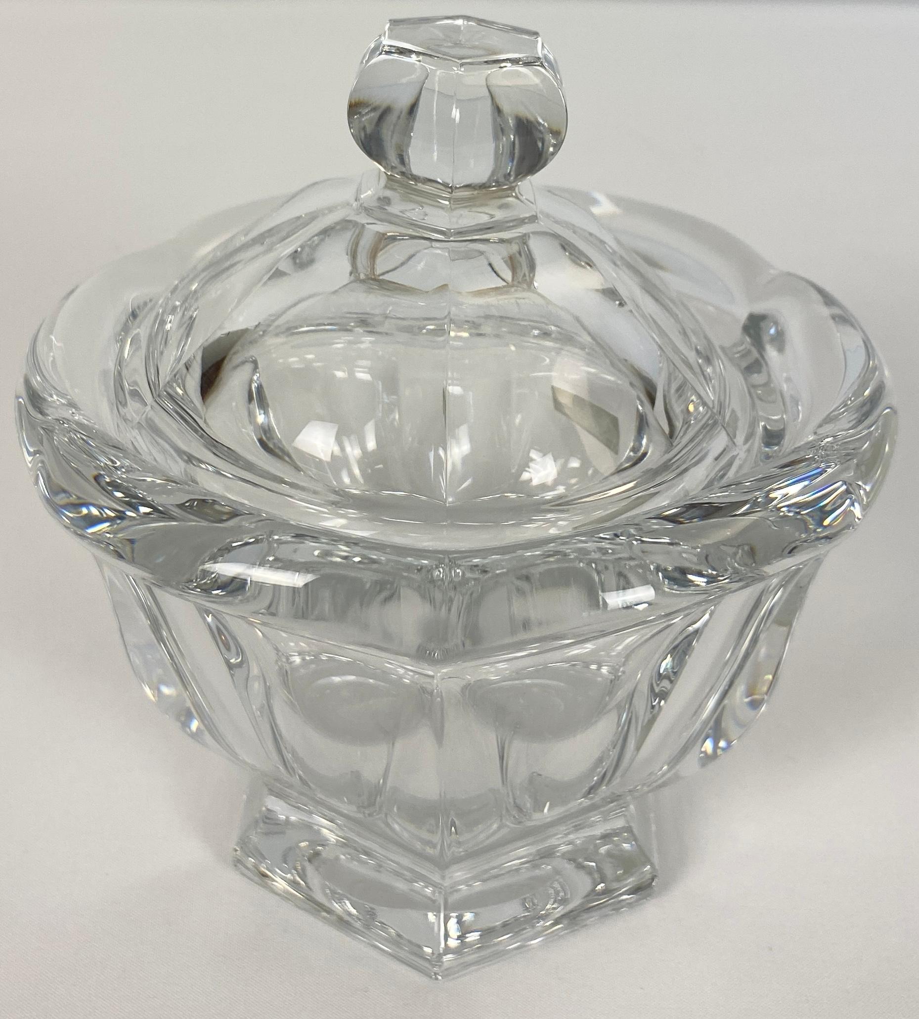 baccarat candy dish with lid