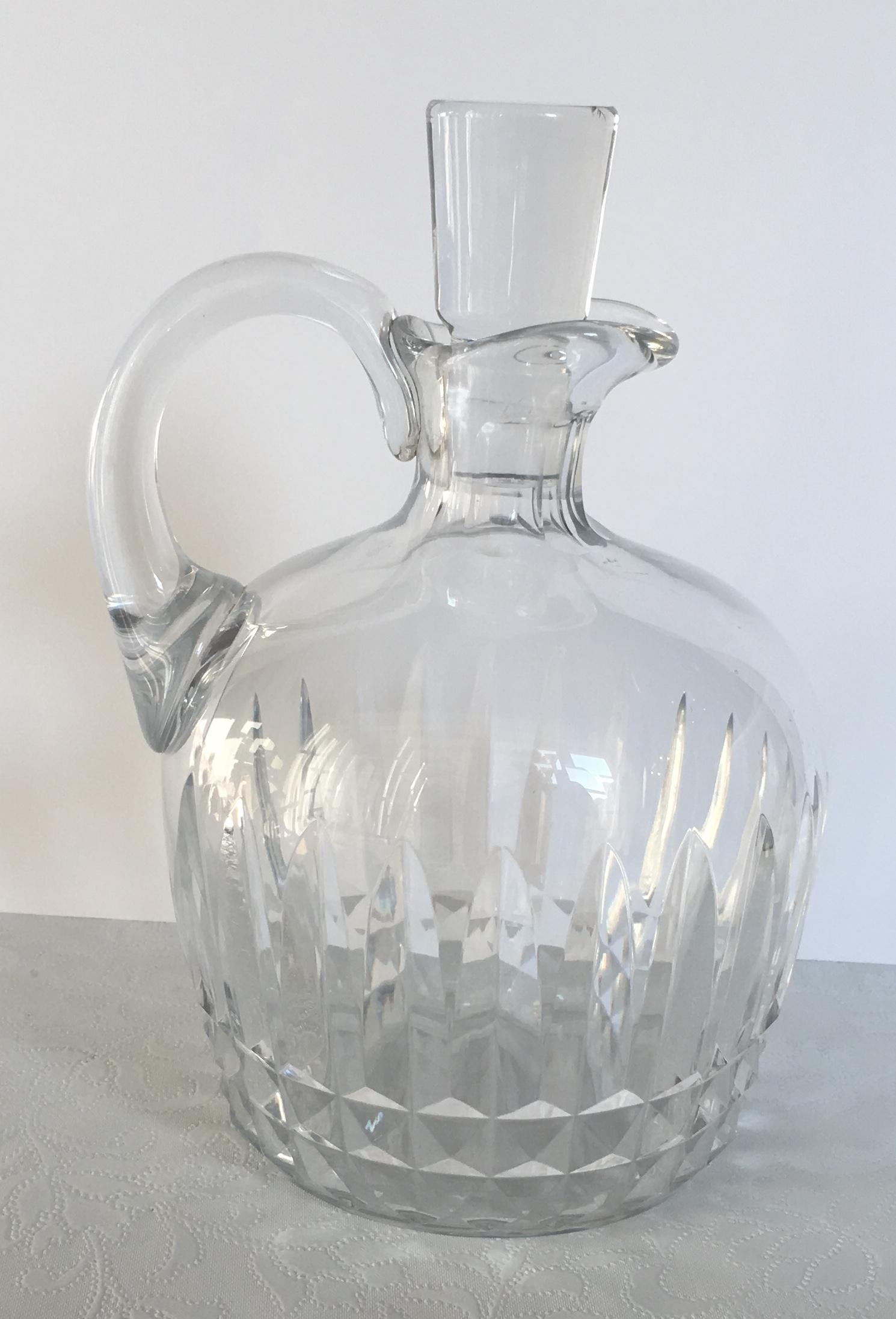 Mid-Century Modern Baccarat Crystal Liquor Decanter Midcentury