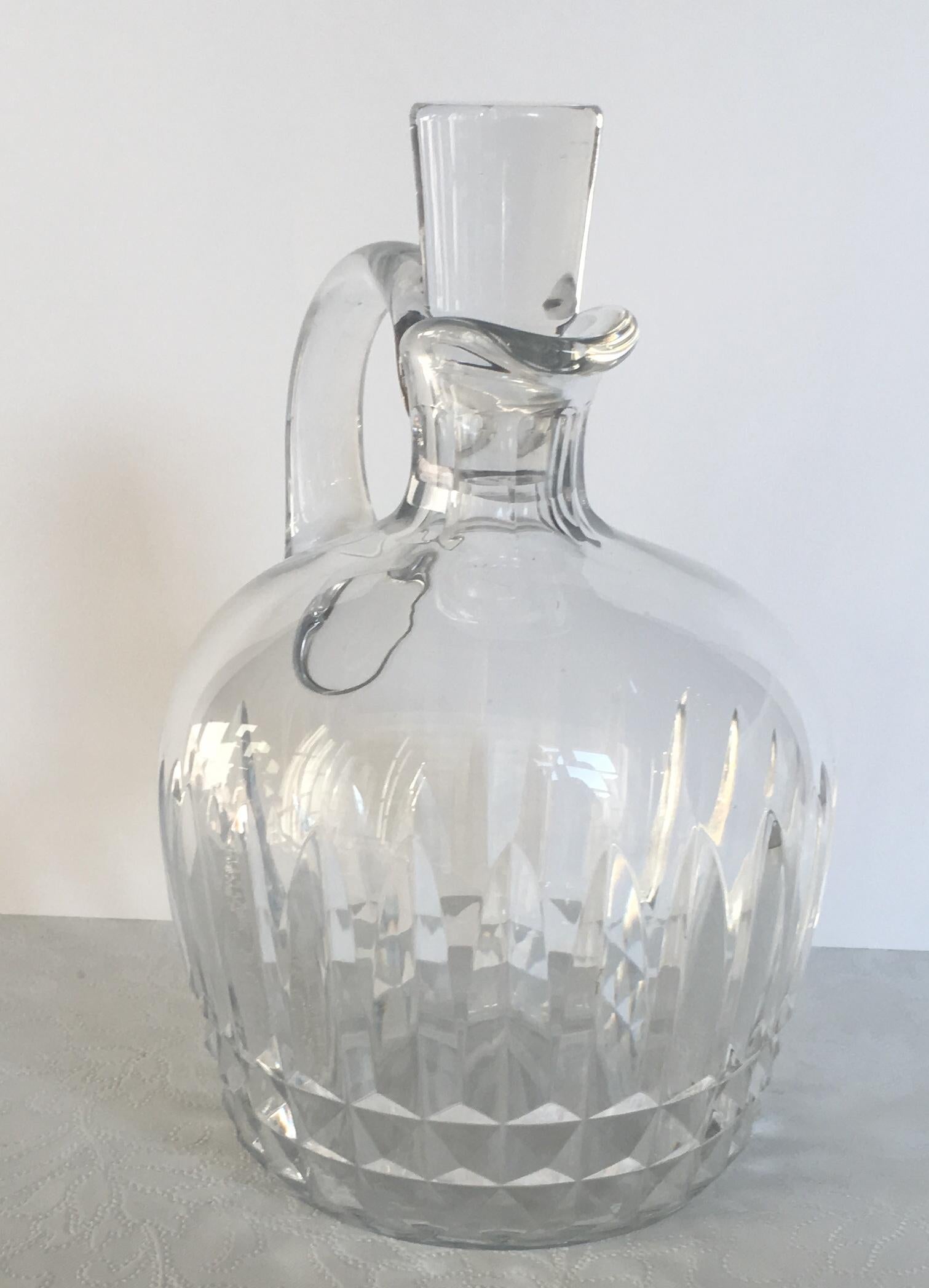 French Baccarat Crystal Liquor Decanter Midcentury