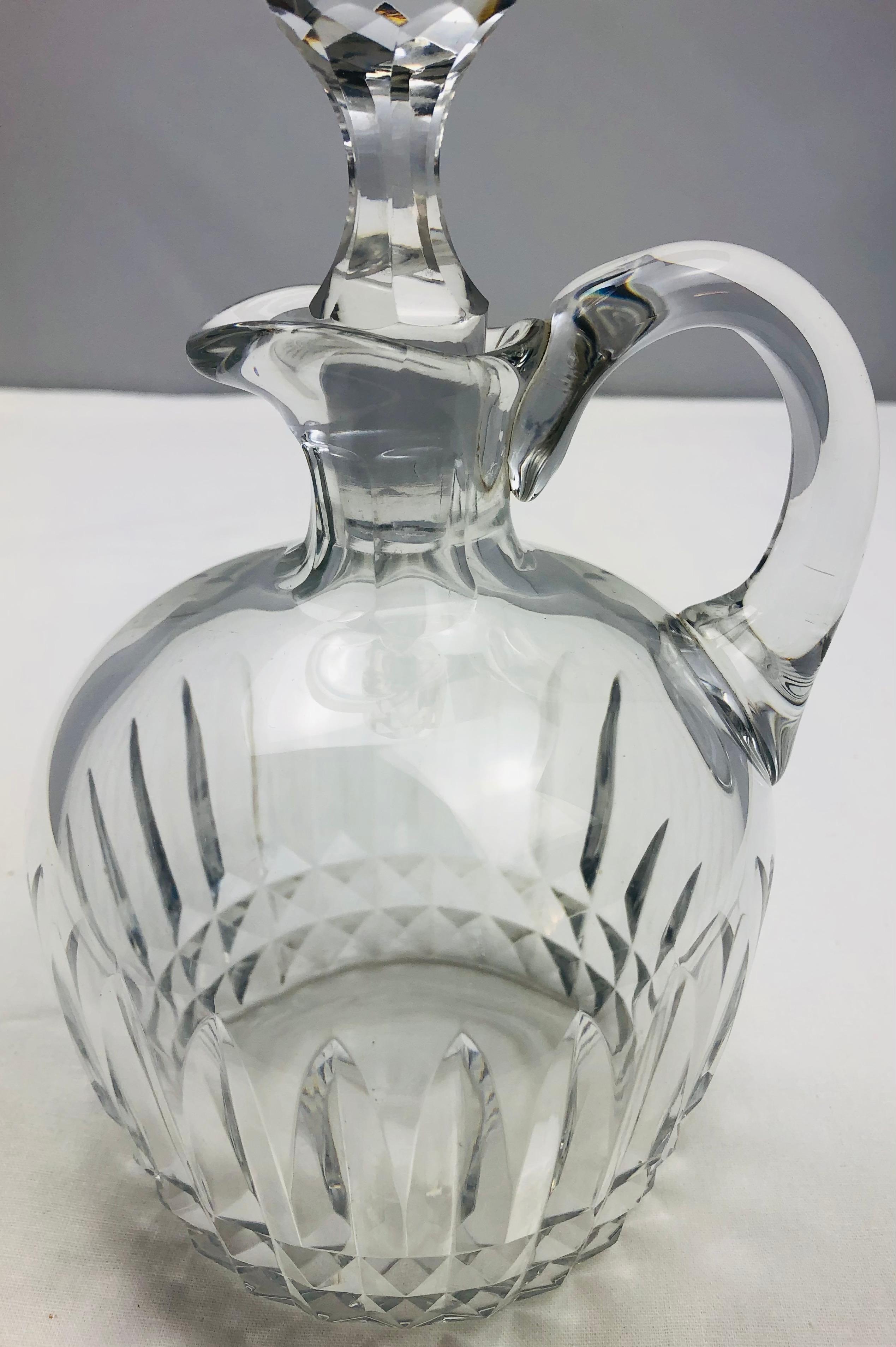 French Baccarat Crystal Liquor Decanter or Carafe, Mid-20th Century