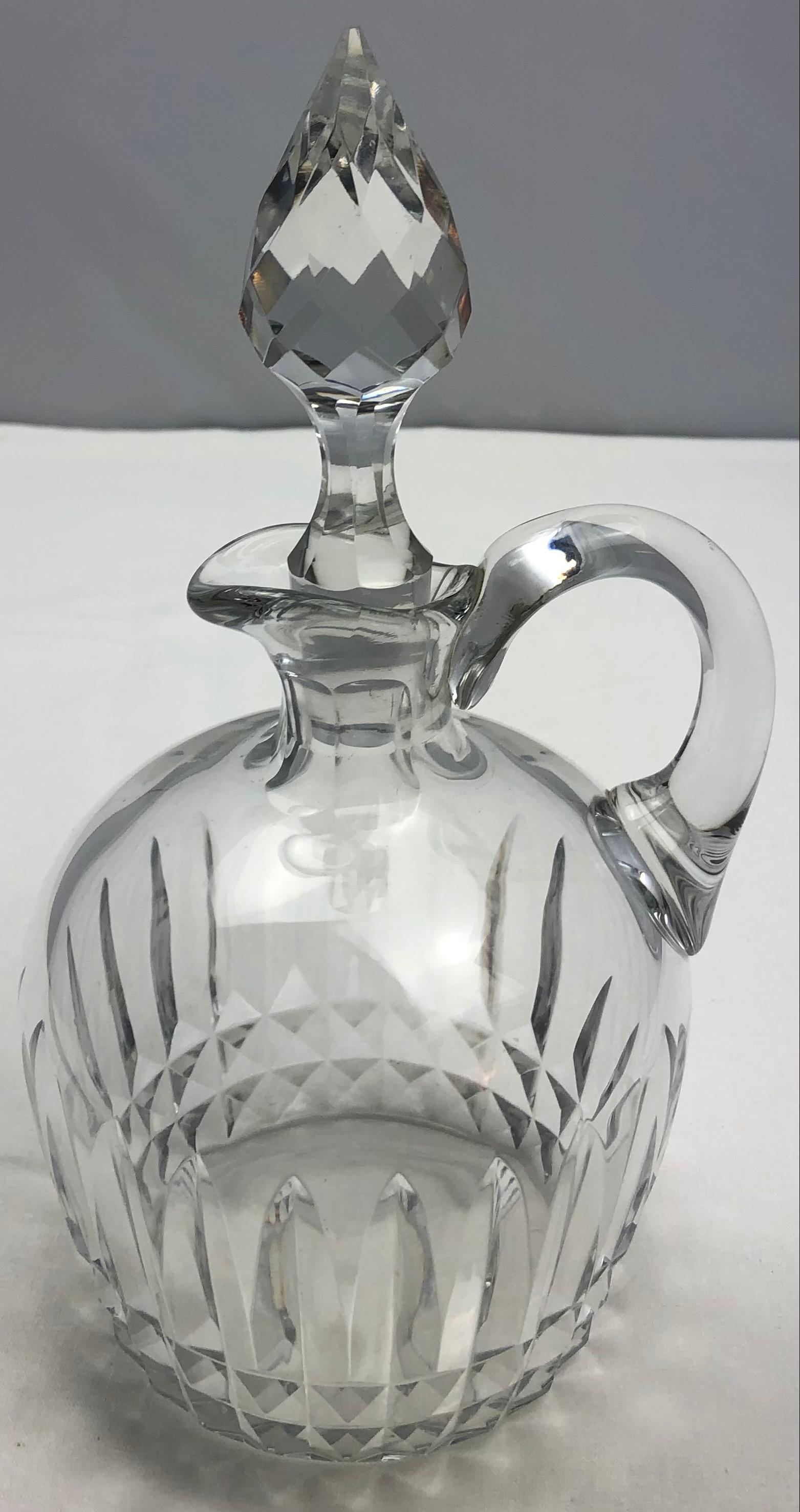 Hand-Crafted Baccarat Crystal Liquor Decanter or Carafe, Mid-20th Century