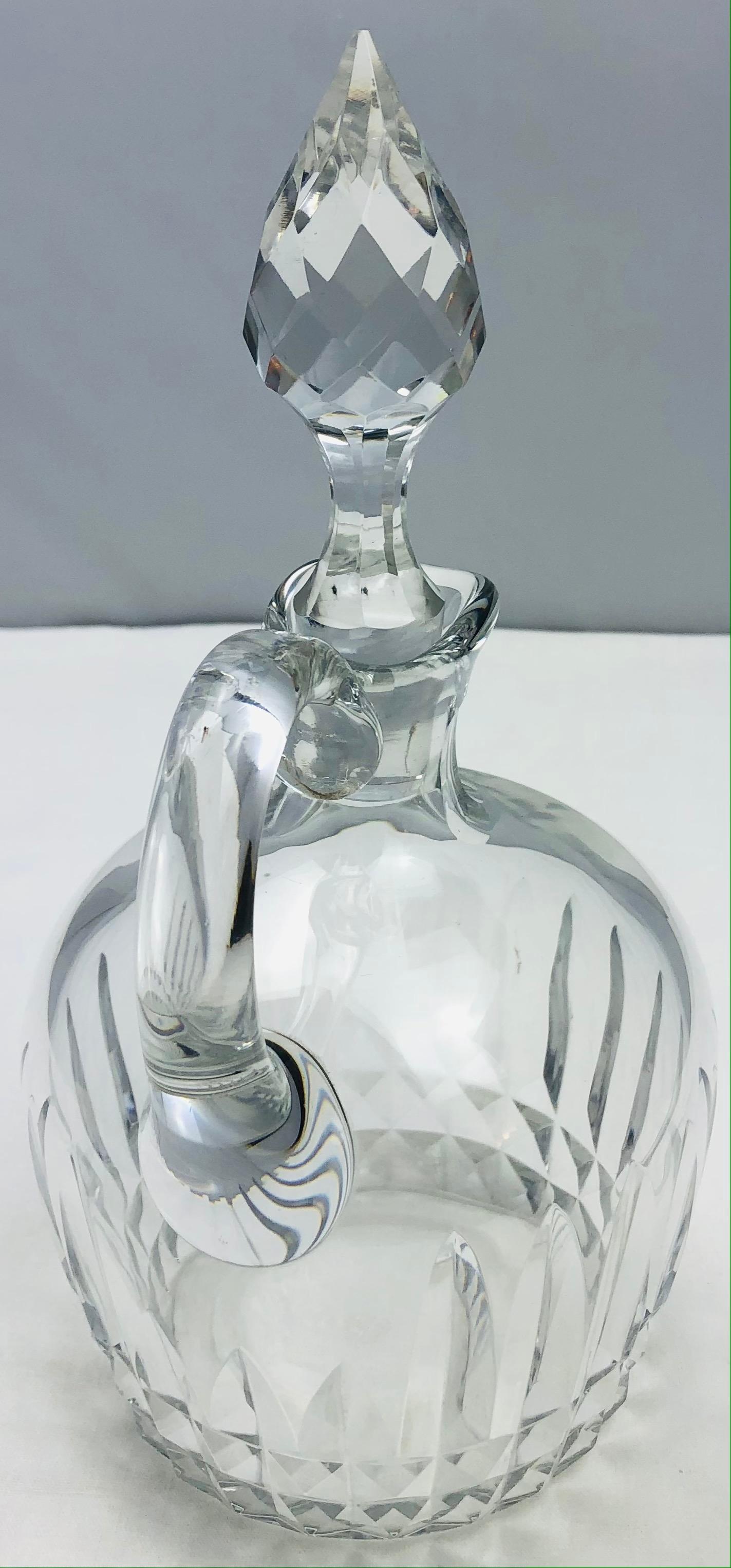Baccarat Crystal Liquor Decanter or Carafe, Mid-20th Century In Good Condition In Miami, FL