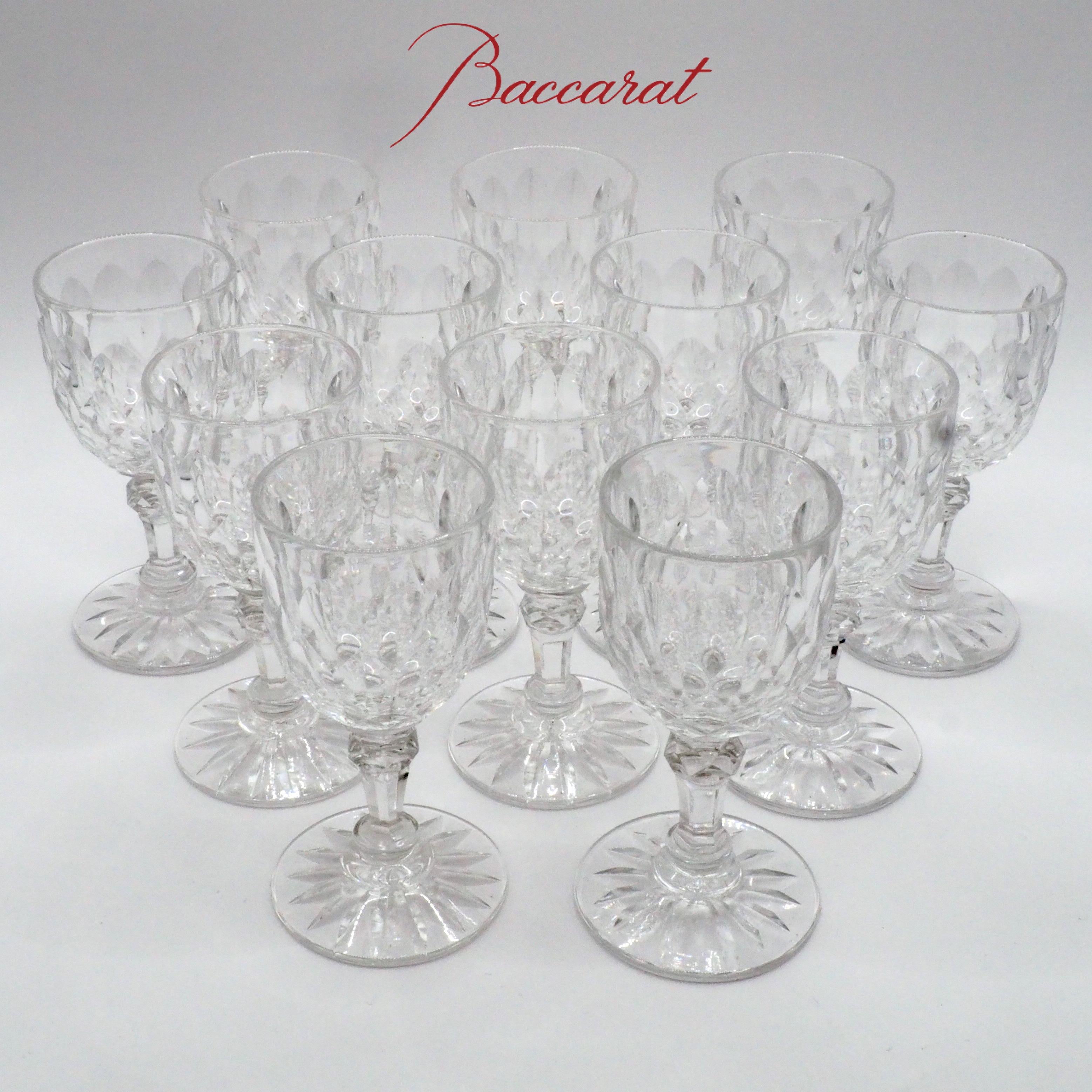 Baccarat crystal liquor set composed of 12 glasses, Juvisy pattern.

Juvisy was created in 1867 for Paris universal exhibition. Its success led late 19th century French President to choose Juvisy pattern as the official drinking service for the