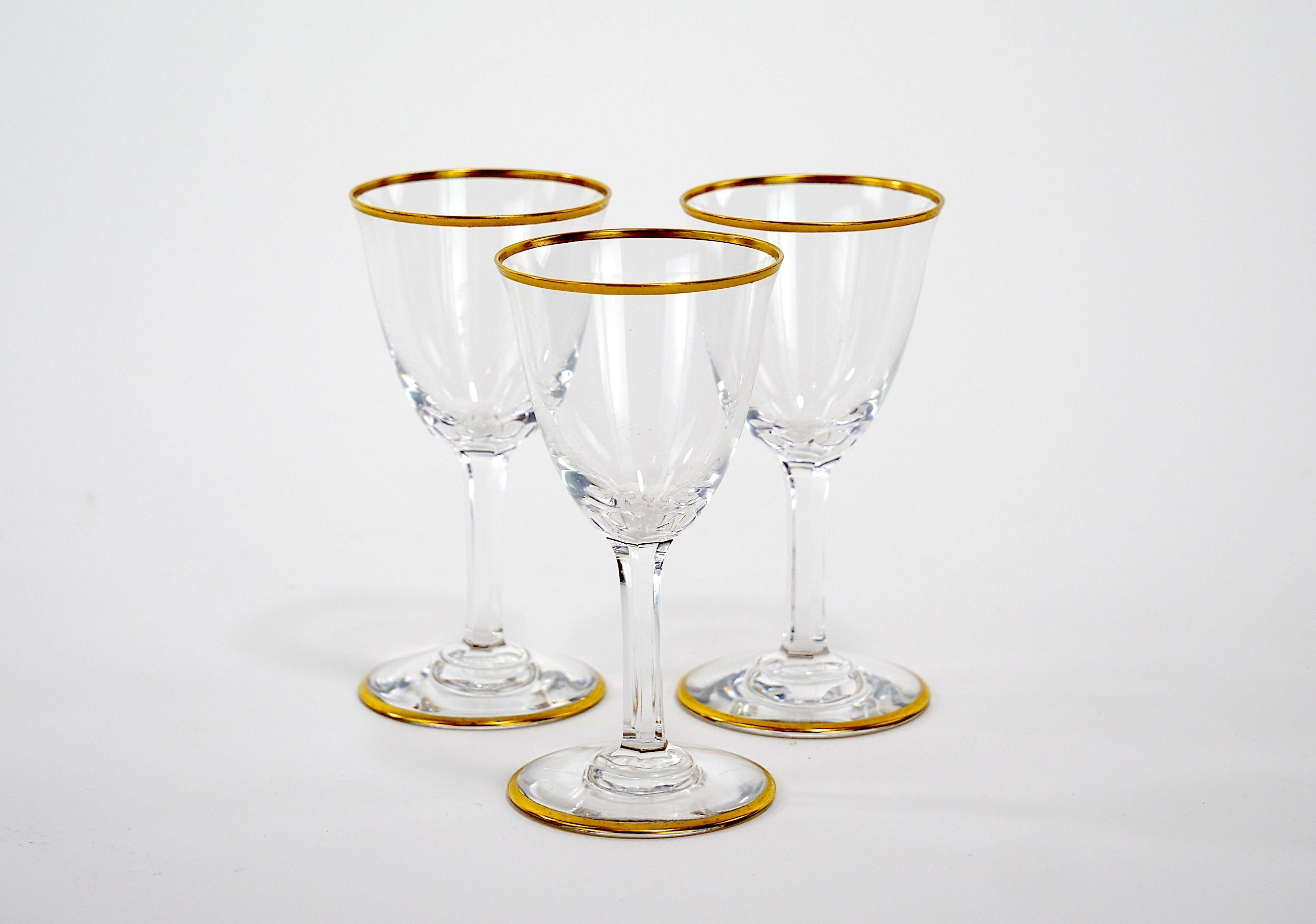Baccarat Crystal Liquor / Sherry Glassware Service / 12 People In Good Condition For Sale In Tarry Town, NY