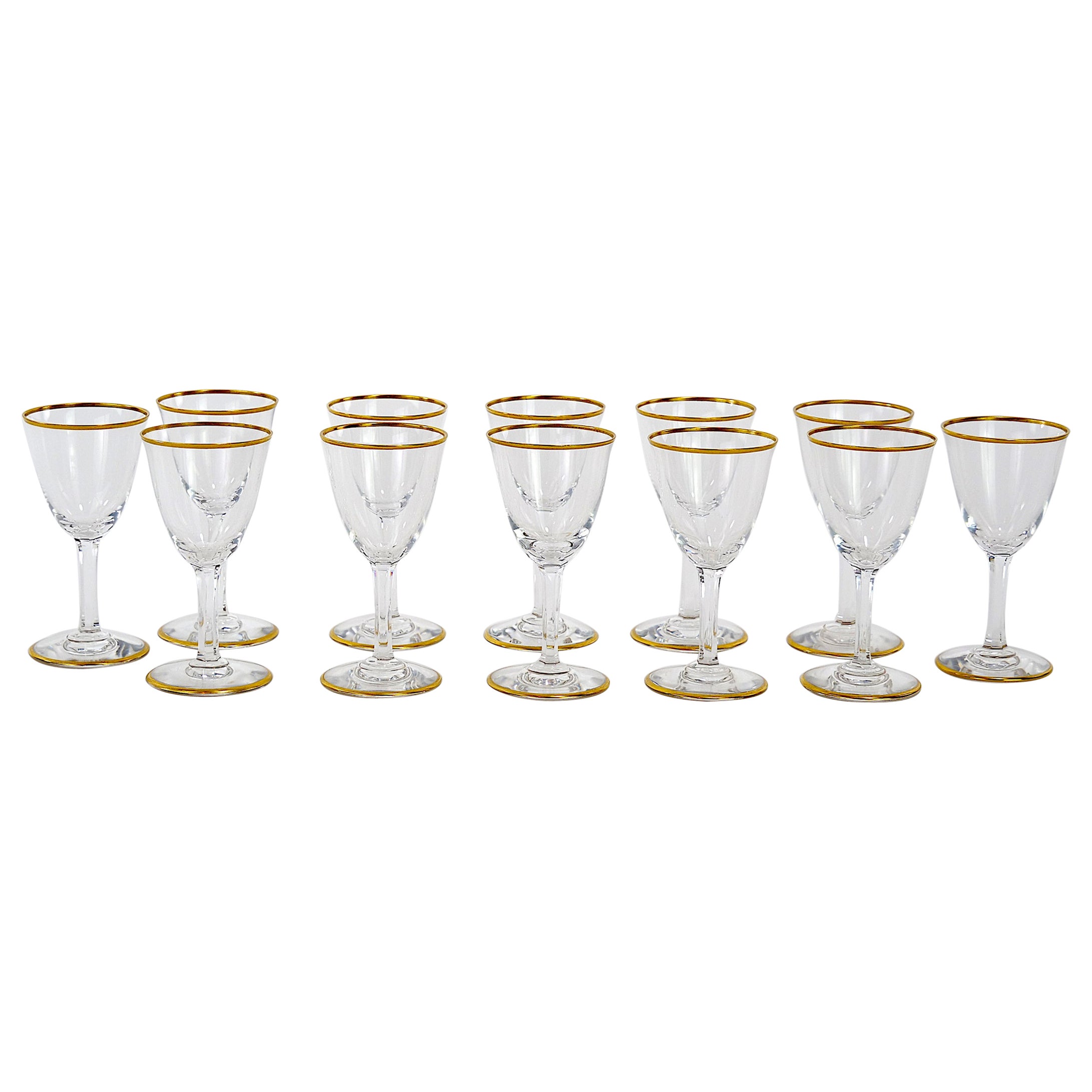 Baccarat Crystal Liquor / Sherry Glassware Service / 12 People