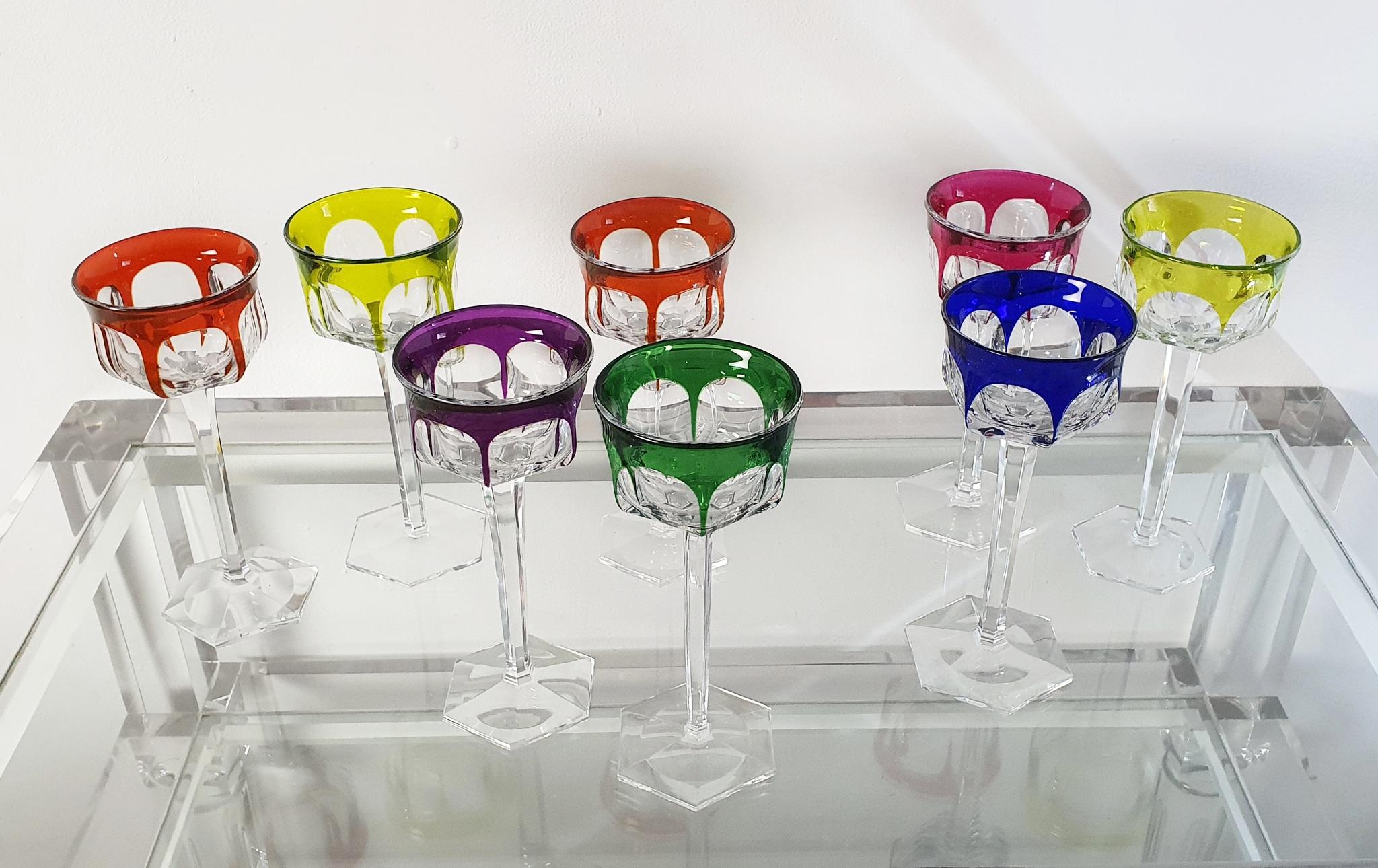 Empire Baccarat Crystal Malmaison Glasses Set of 8 