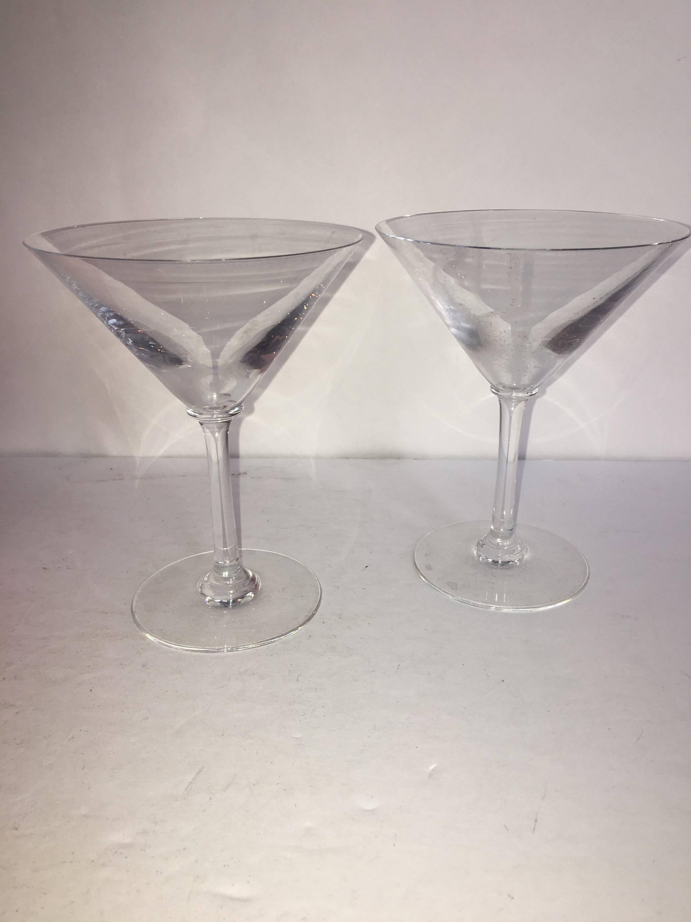 baccarat martini glasses vintage