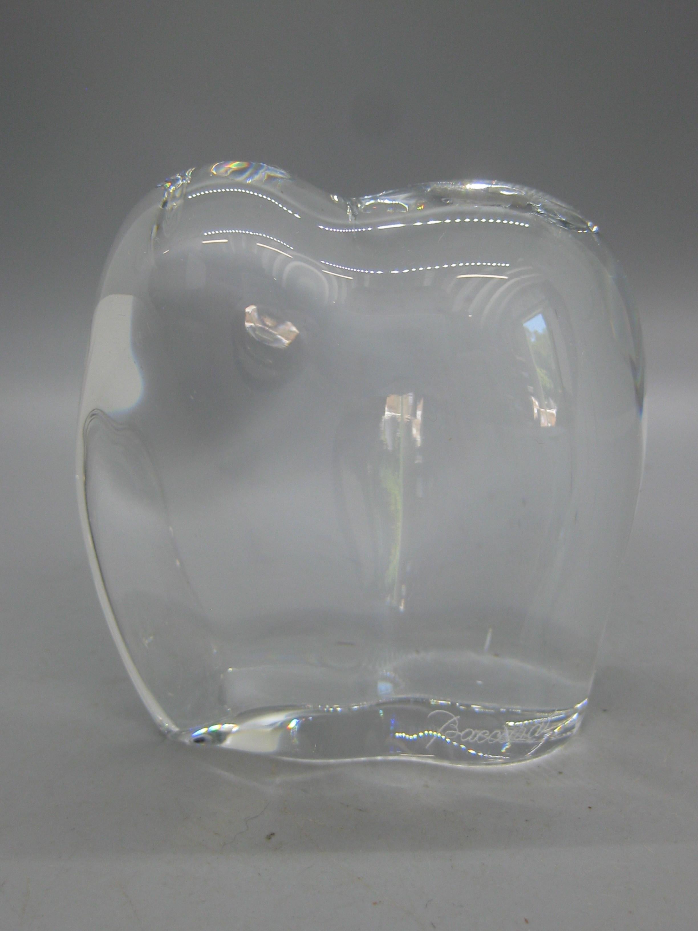 Wonderful Baccarat Crystal modernist Asian Elephant sculpture figurine/paperweight. Dates from the 1970's. Signed on the side and bottom. Made in France. In excellent condition for its age. No cracks, no nicks, no repairs and no chips. Light surface