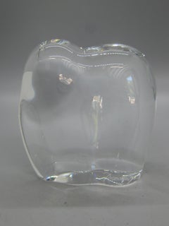 Baccarat Crystal Modernist Asian Elephant Sculpture Paperweight Figurine France
