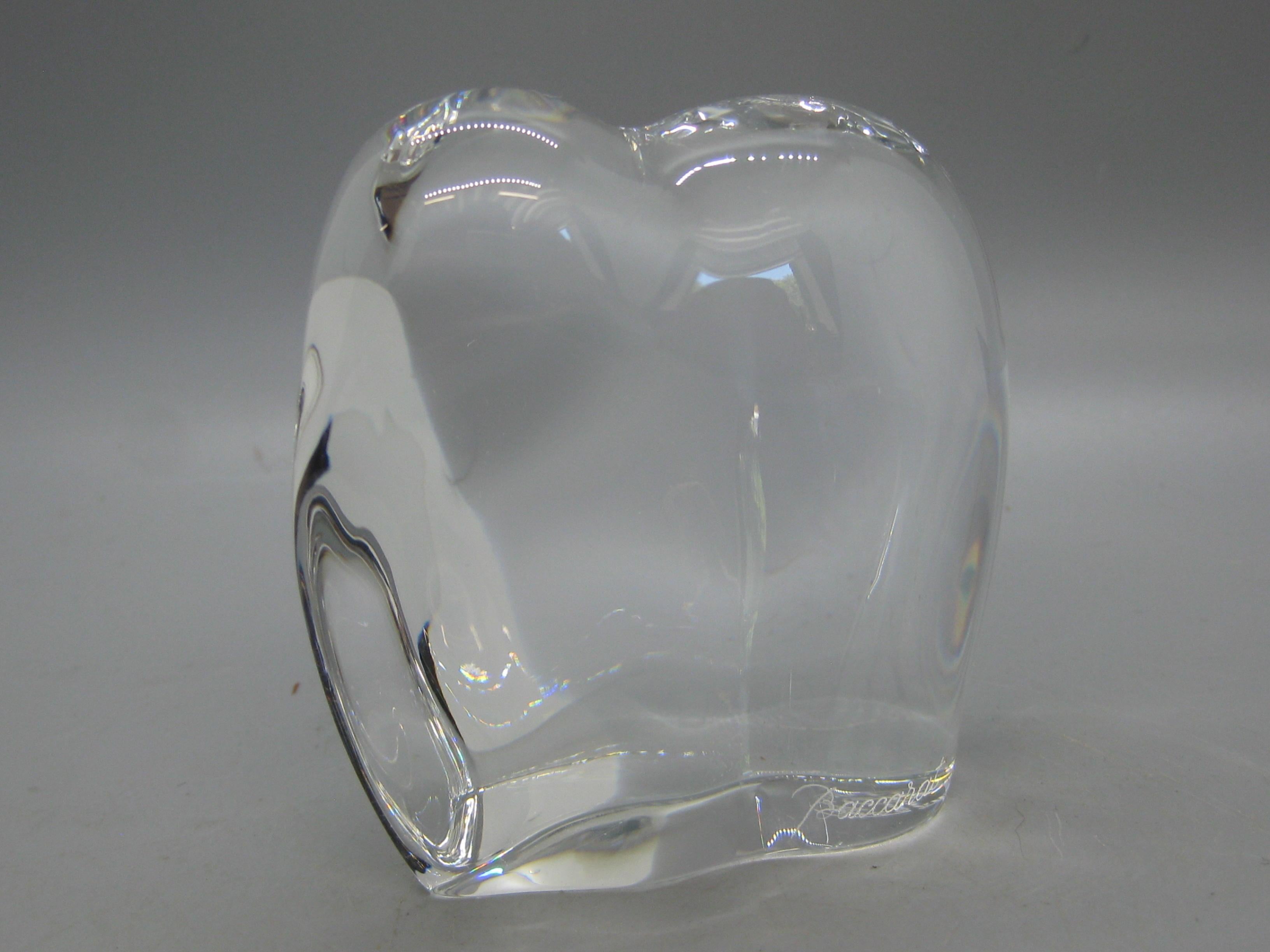 20th Century Baccarat Crystal Modernist Asian Elephant Sculpture Paperweight Figurine France For Sale