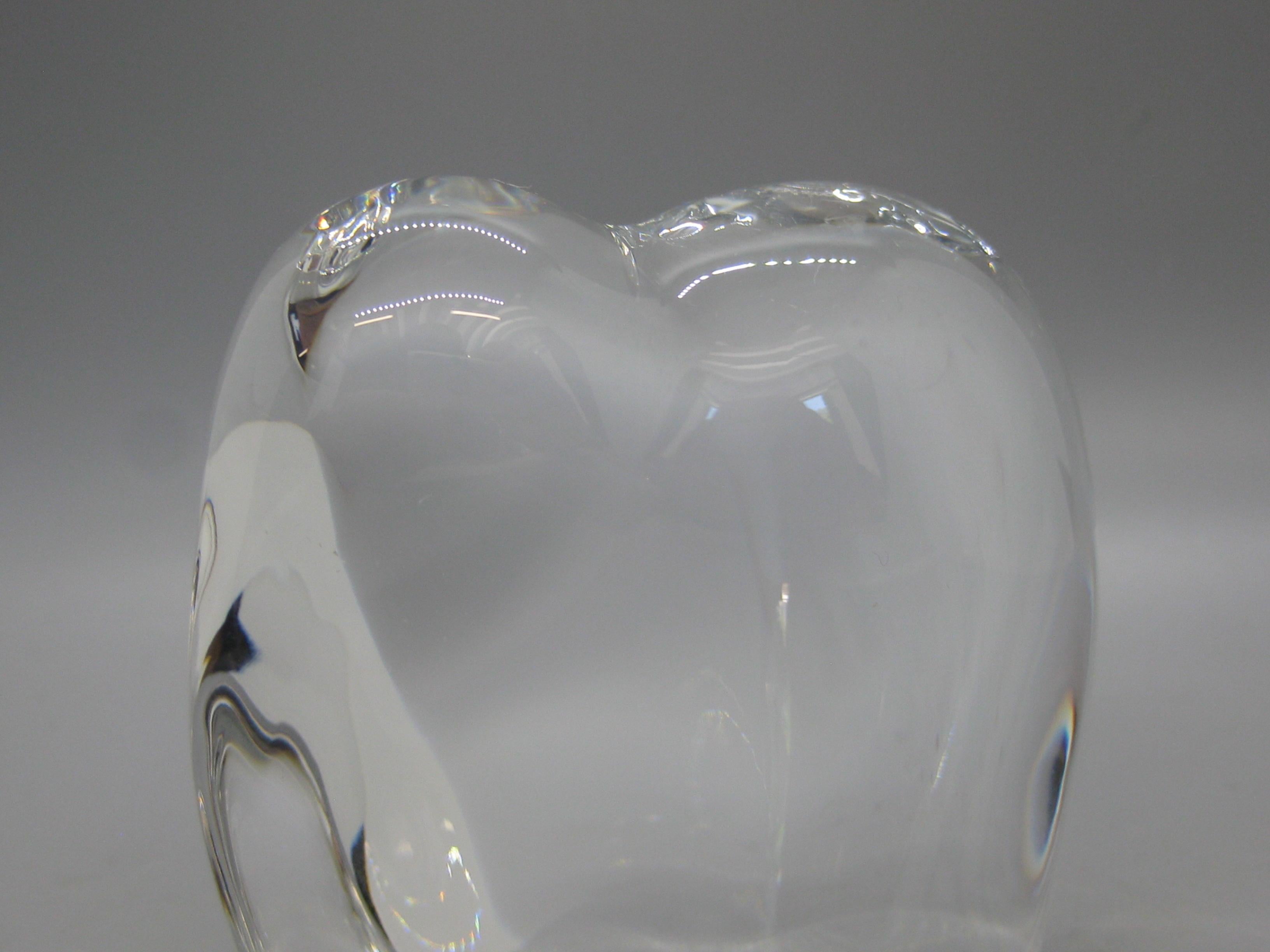 Baccarat Crystal Modernist Asian Elephant Sculpture Paperweight Figurine France For Sale 1